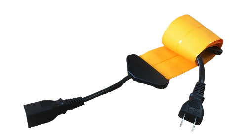 Naginowa the thinnest extension power cord in the world【Orange Black】