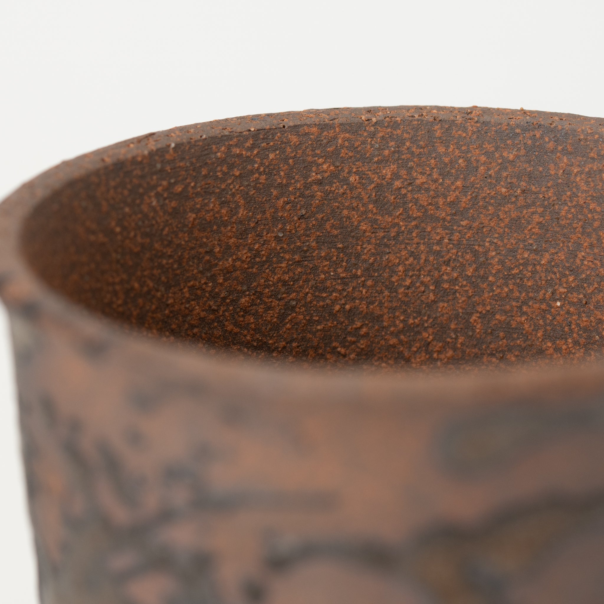 Naginowa Gold Paint Rounded BANKO Ware Japanese Bonsai Pot 3.6in.