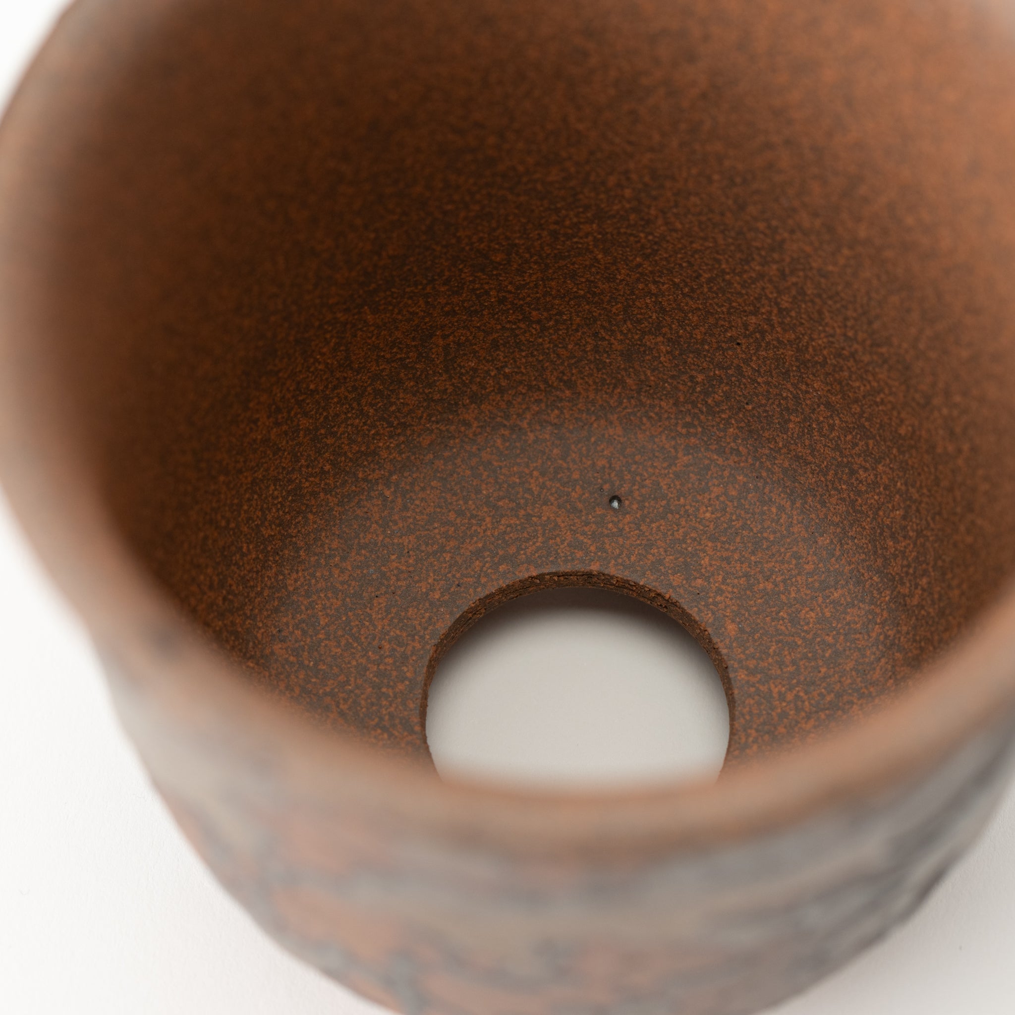 Naginowa Gold Paint Deep rounded BANKO Ware Japanese Bonsai Pot 3.6in.