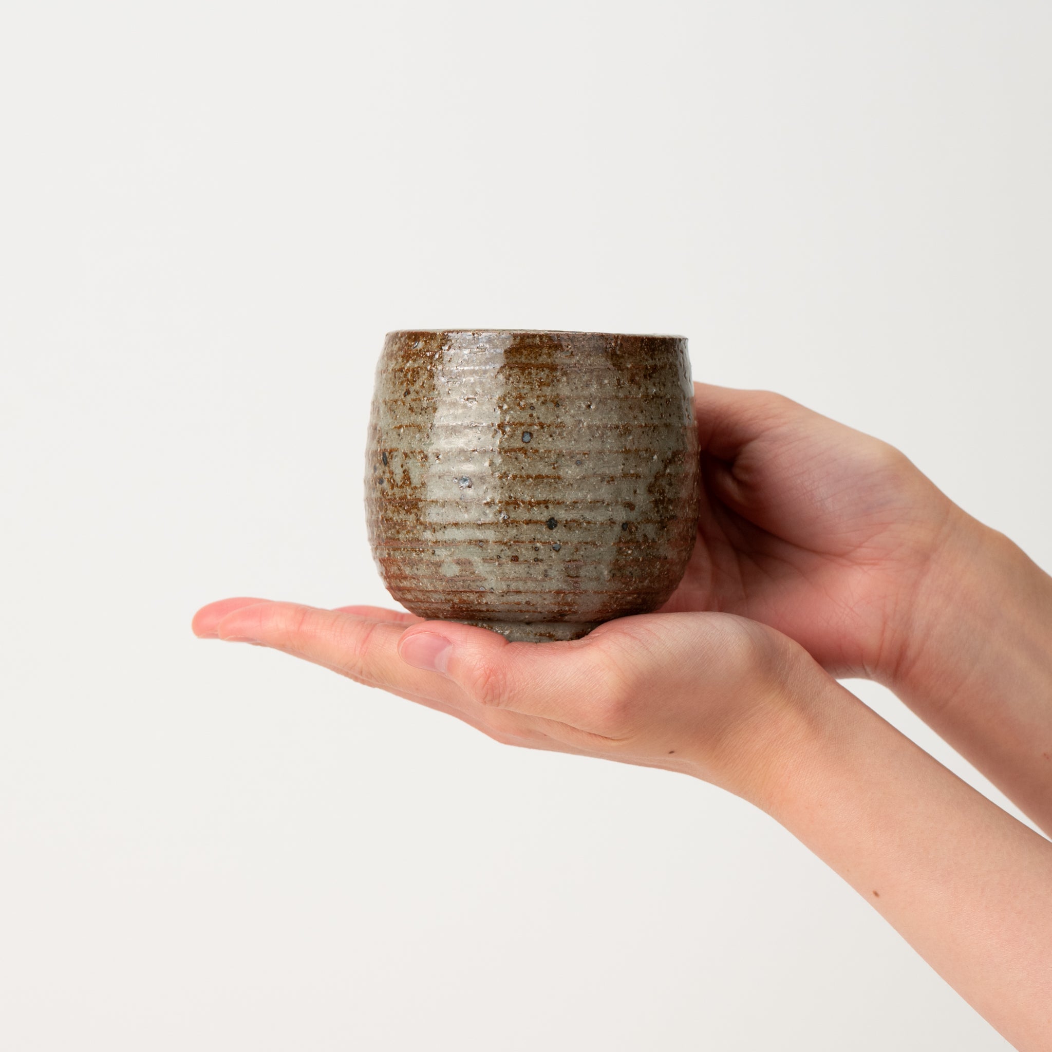 Naginowa Ash Glaze BANKO Ware Japanese Bonsai Pot 3.5in.