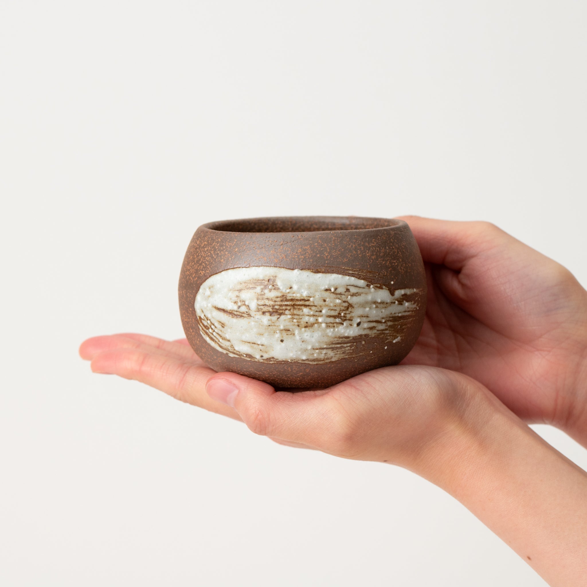 Naginowa Brush Marks BANKO Ware Japanese Bonsai Pot 3.9in.