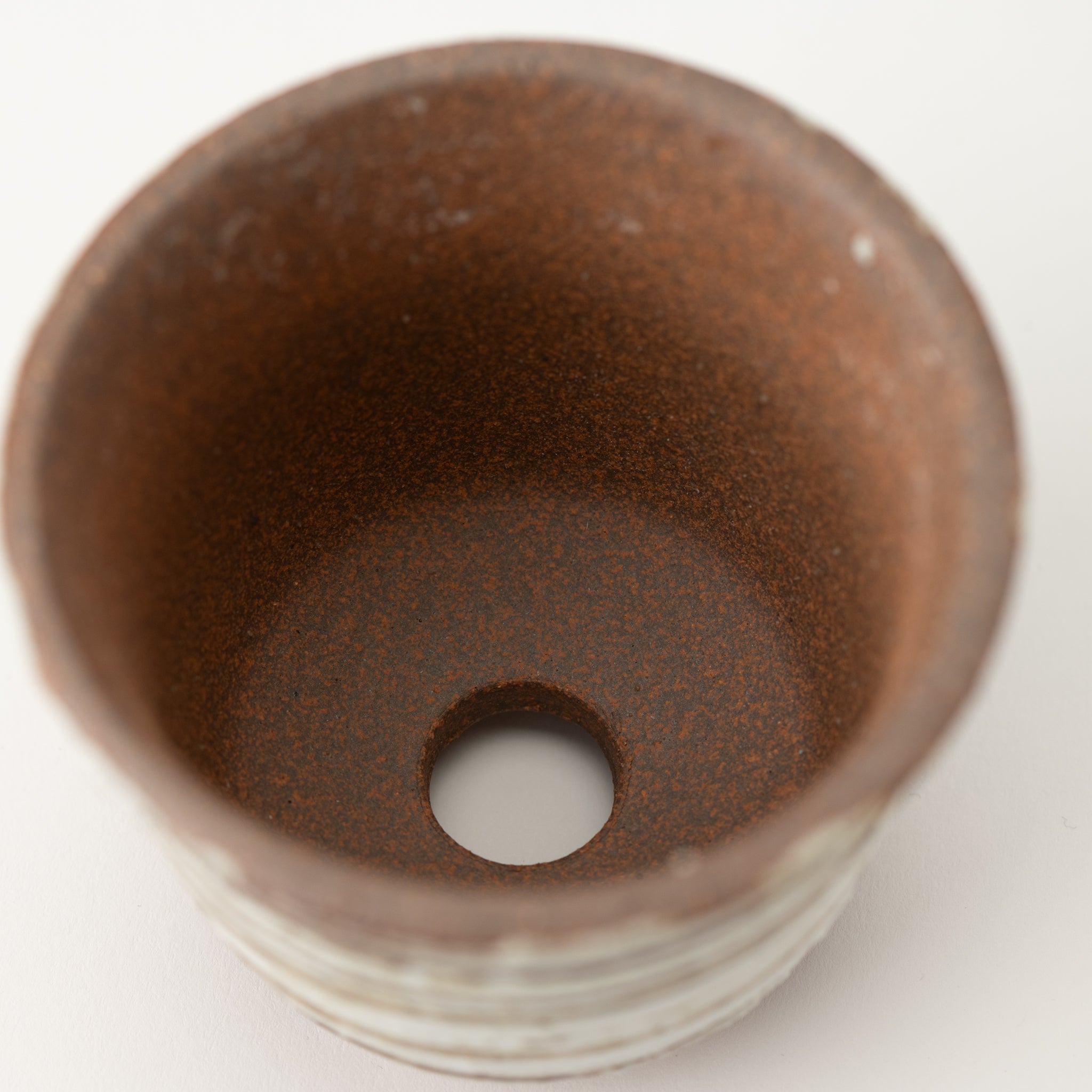 Naginowa Brush Marks Corrugated BANKO Ware Japanese Bonsai Pot 3.6in.