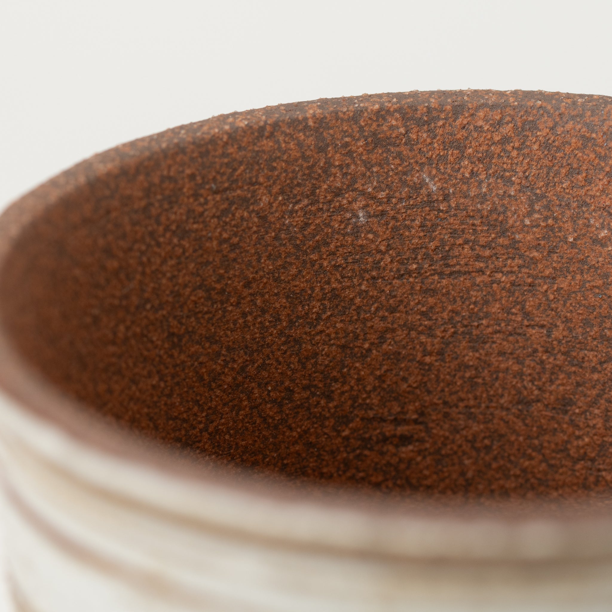 Naginowa Brush Marks Rounded BANKO Ware Japanese Bonsai Pot 4.3in.