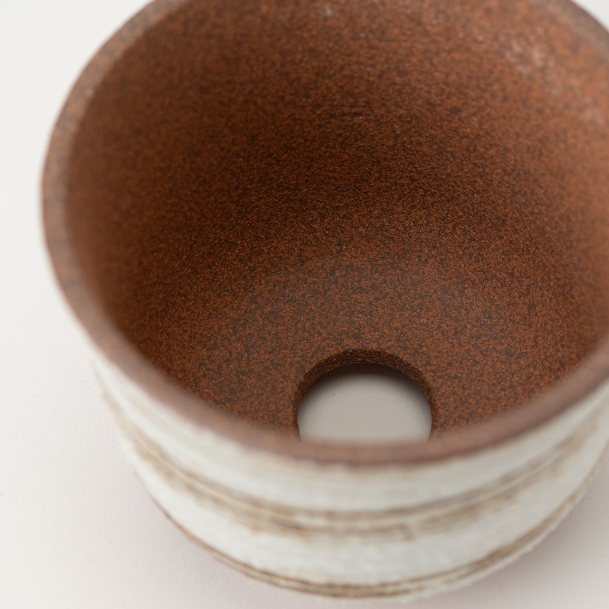 Naginowa Brush Marks Rounded BANKO Ware Japanese Bonsai Pot 4.3in.