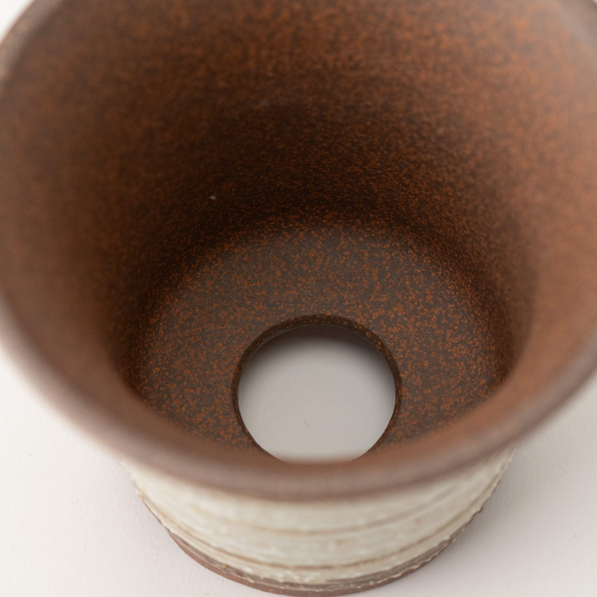 Naginowa Brush Marks Warped BANKO Ware Japanese Bonsai Pot 4.3in.