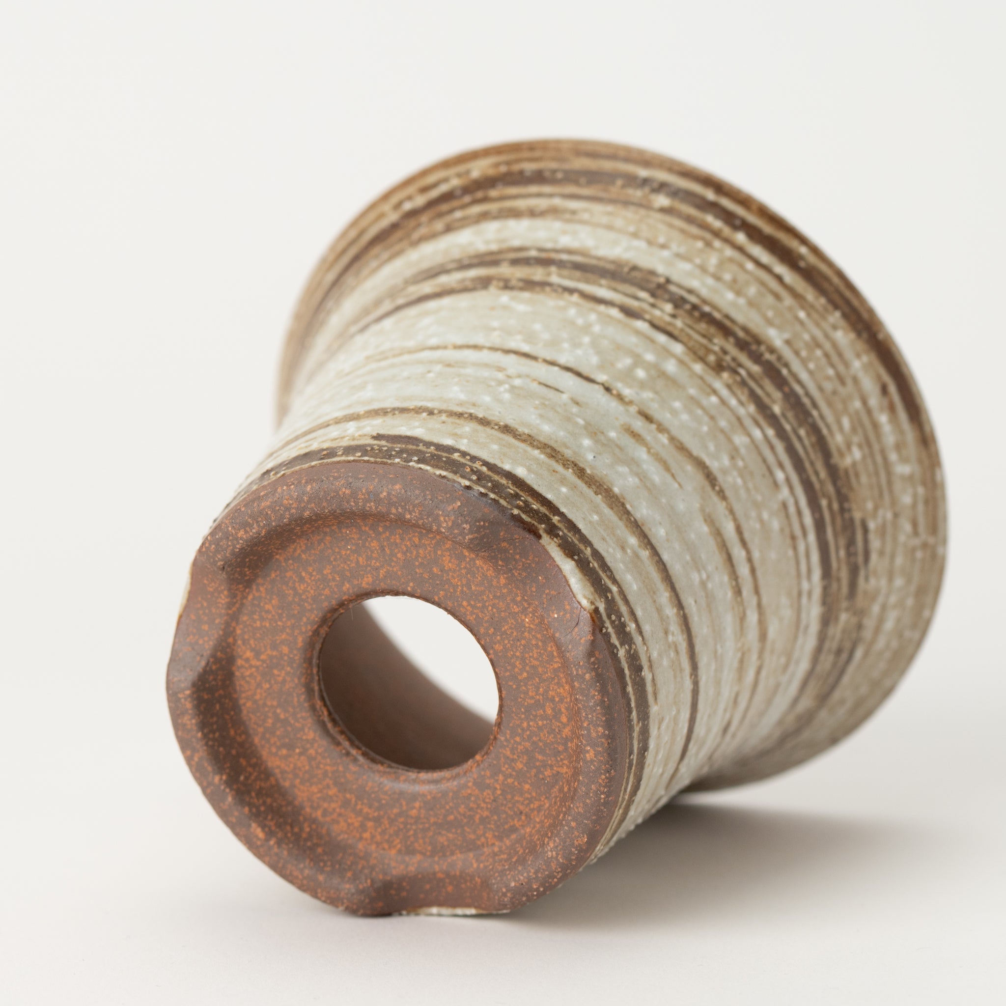 Naginowa Brush Marks Warped BANKO Ware Japanese Bonsai Pot 4.3in.