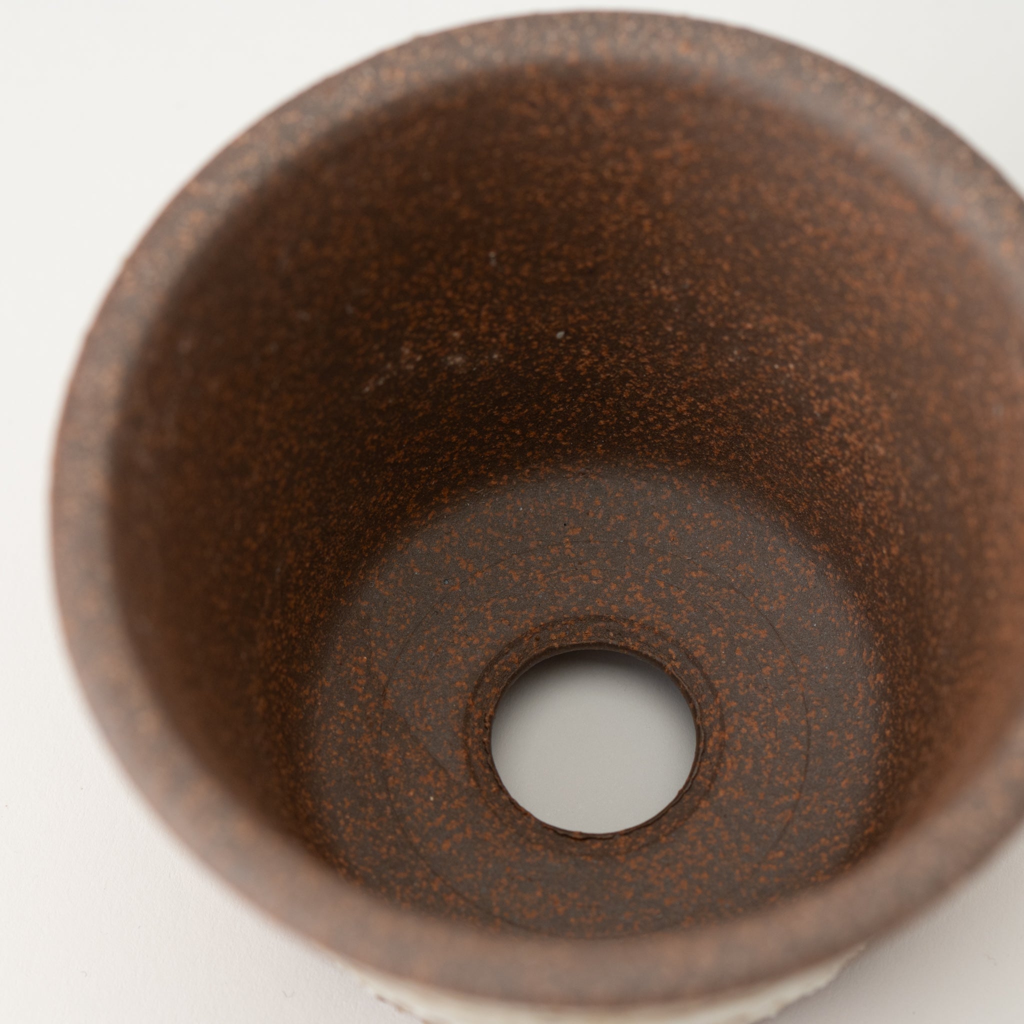 Naginowa Brush Marks Standard BANKO Ware Japanese Bonsai Pot 4.3in.