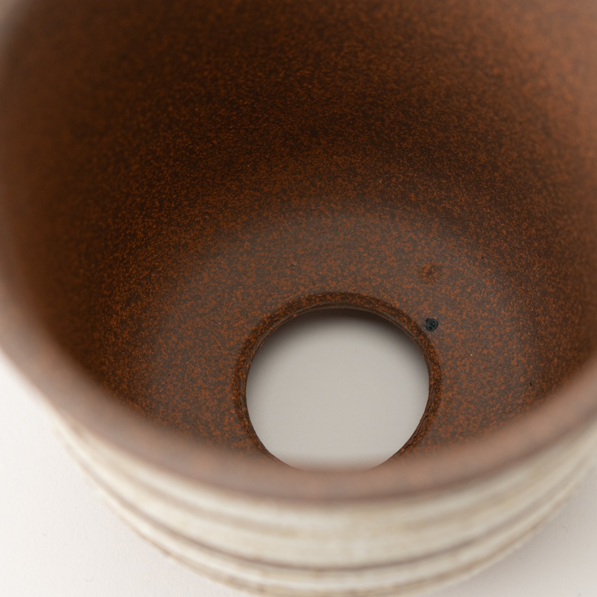 Naginowa Brush Marks Deep rounded BANKO Ware Japanese Bonsai Pot 4.7in.