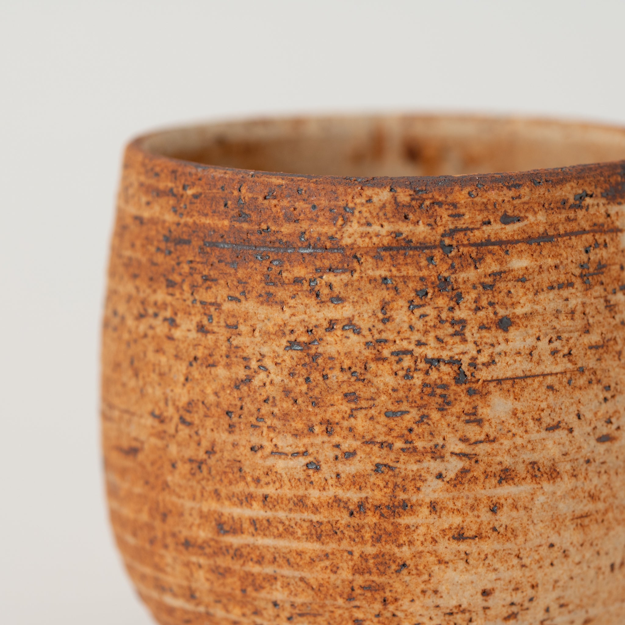 Naginowa Ancient Jomon BANKO Ware Japanese Bonsai Pot 3.5 in.