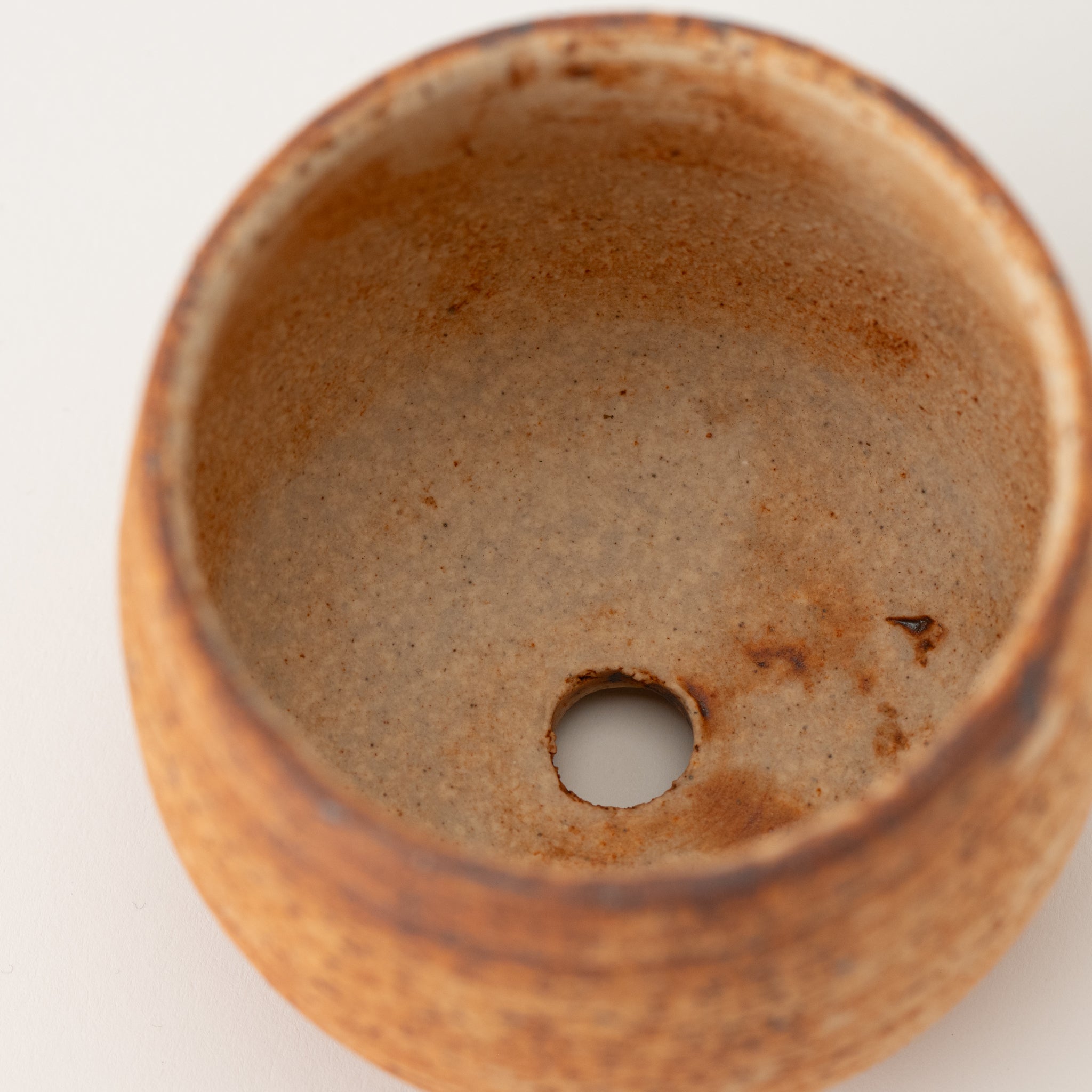 Naginowa Ancient Jomon BANKO Ware Japanese Bonsai Pot 3.5 in.