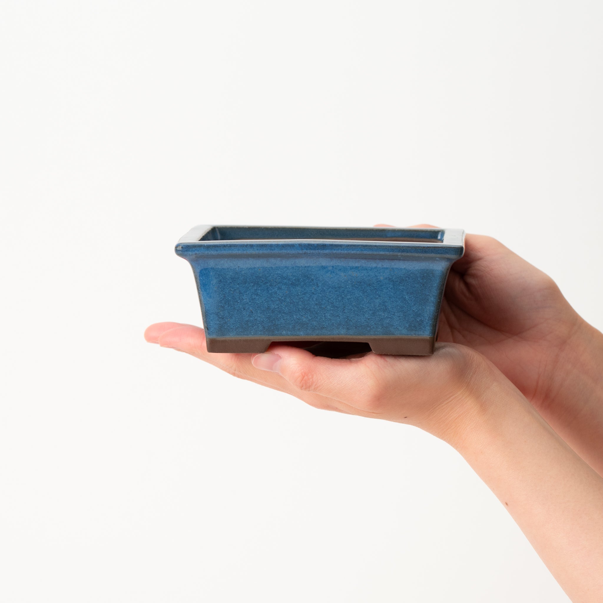 Naginowa Kinyo longhorn BANKO Ware Japanese Bonsai Pot 5.3 in.