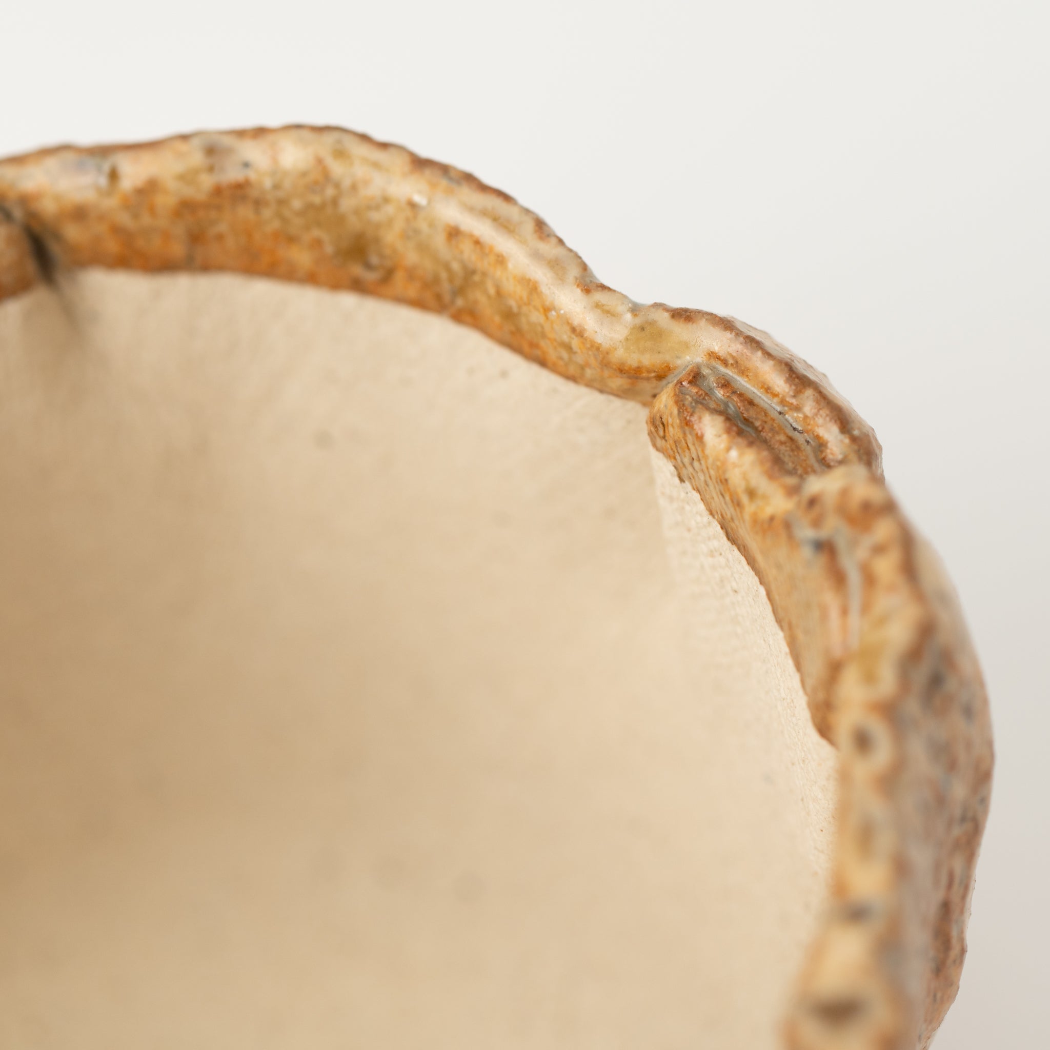 Naginowa Irabo Round Shape BANKO Ware Japanese Bonsai Pot 3.3 in.