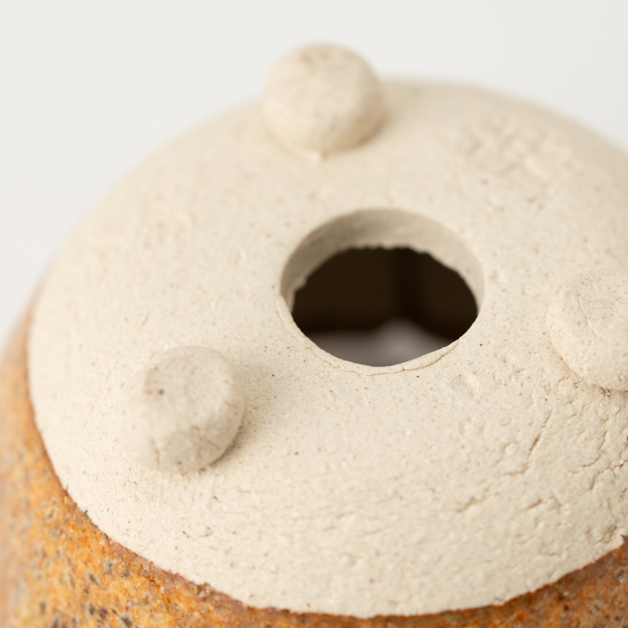 Naginowa Irabo Round Shape BANKO Ware Japanese Bonsai Pot 3.3 in.