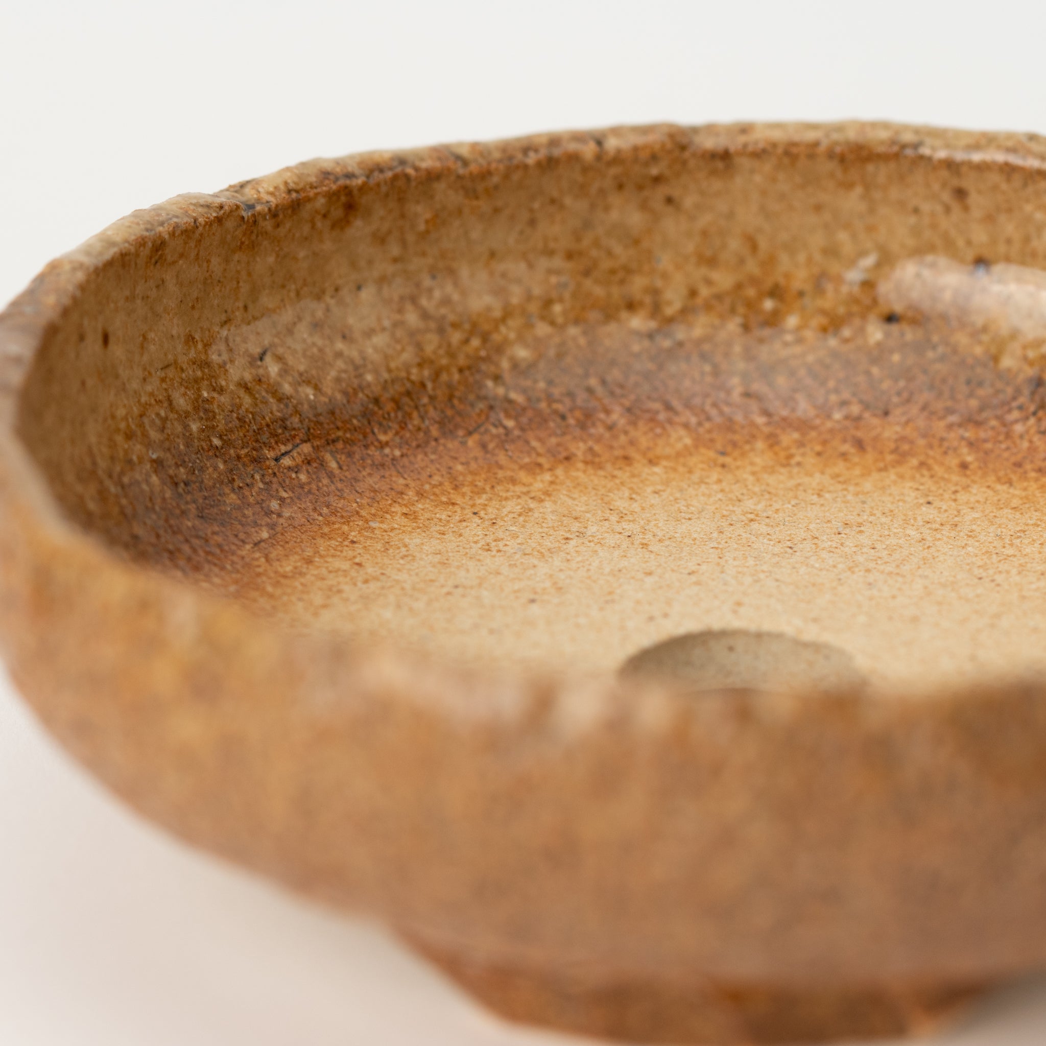 Naginowa Irabo Round Shape BANKO Ware Japanese Bonsai Pot 4.7 in.