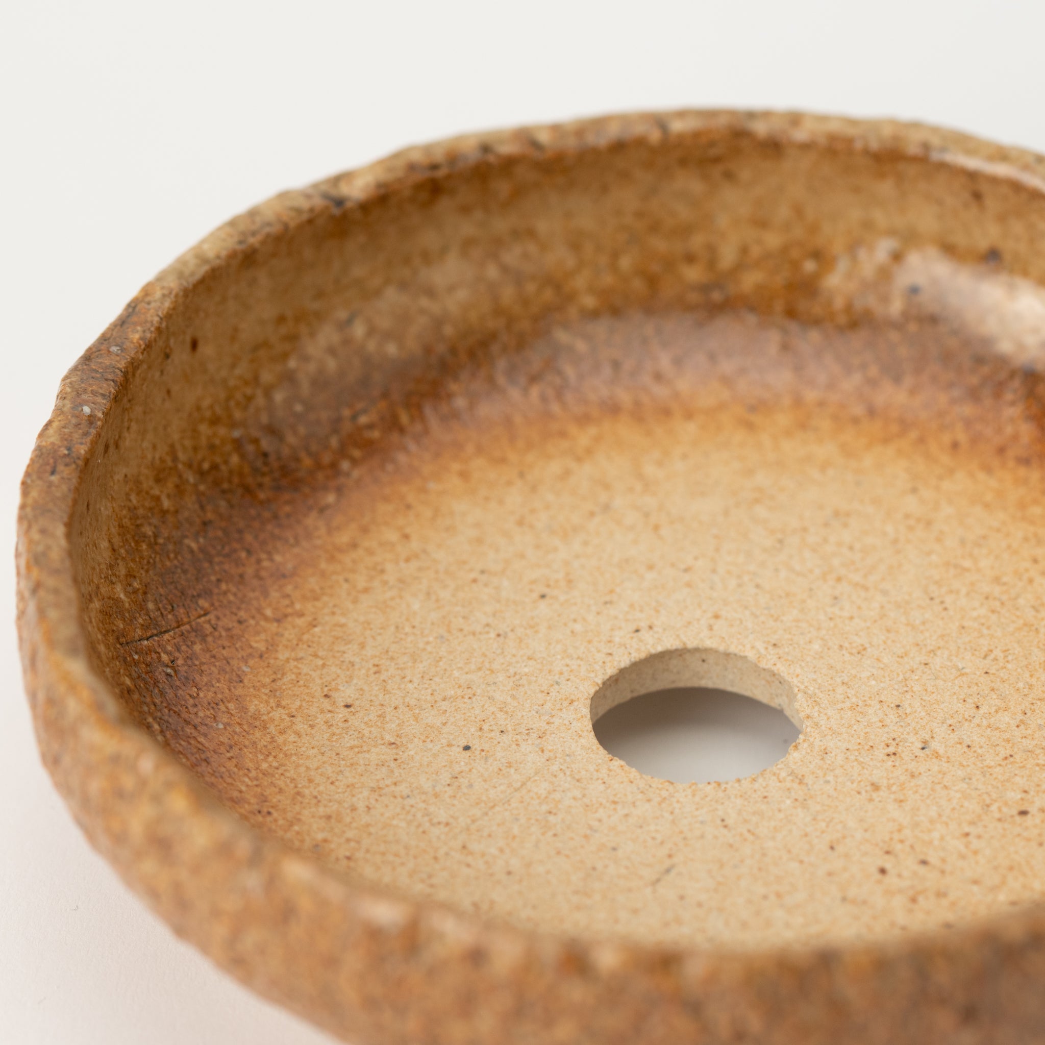 Naginowa Irabo Round Shape BANKO Ware Japanese Bonsai Pot 4.7 in.