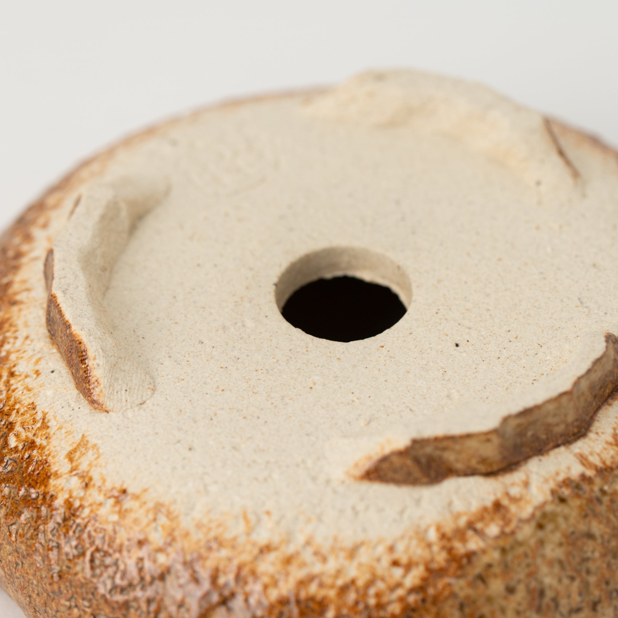 Naginowa Irabo Round Shape BANKO Ware Japanese Bonsai Pot 4.7 in.