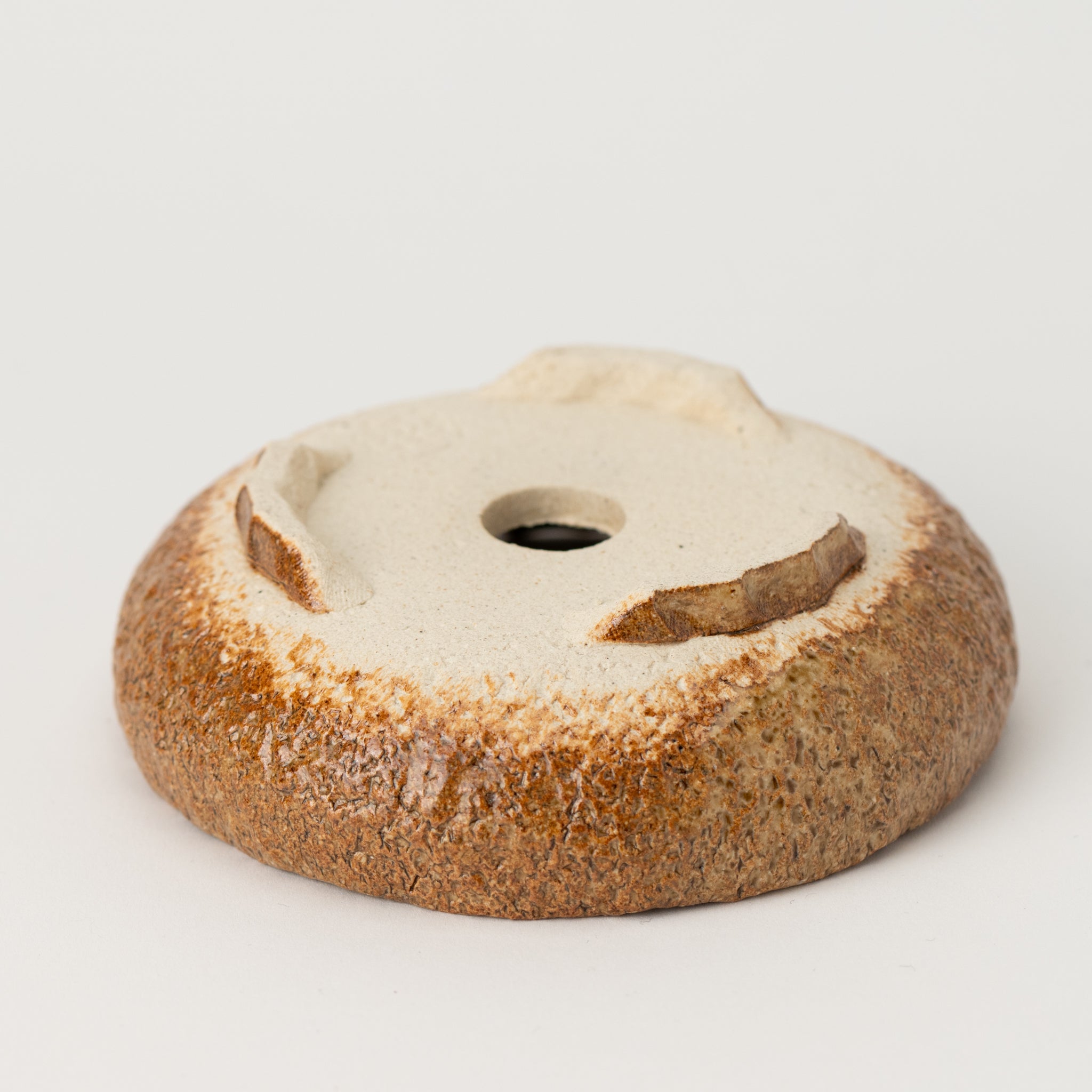 Naginowa Irabo Round Shape BANKO Ware Japanese Bonsai Pot 4.7 in.