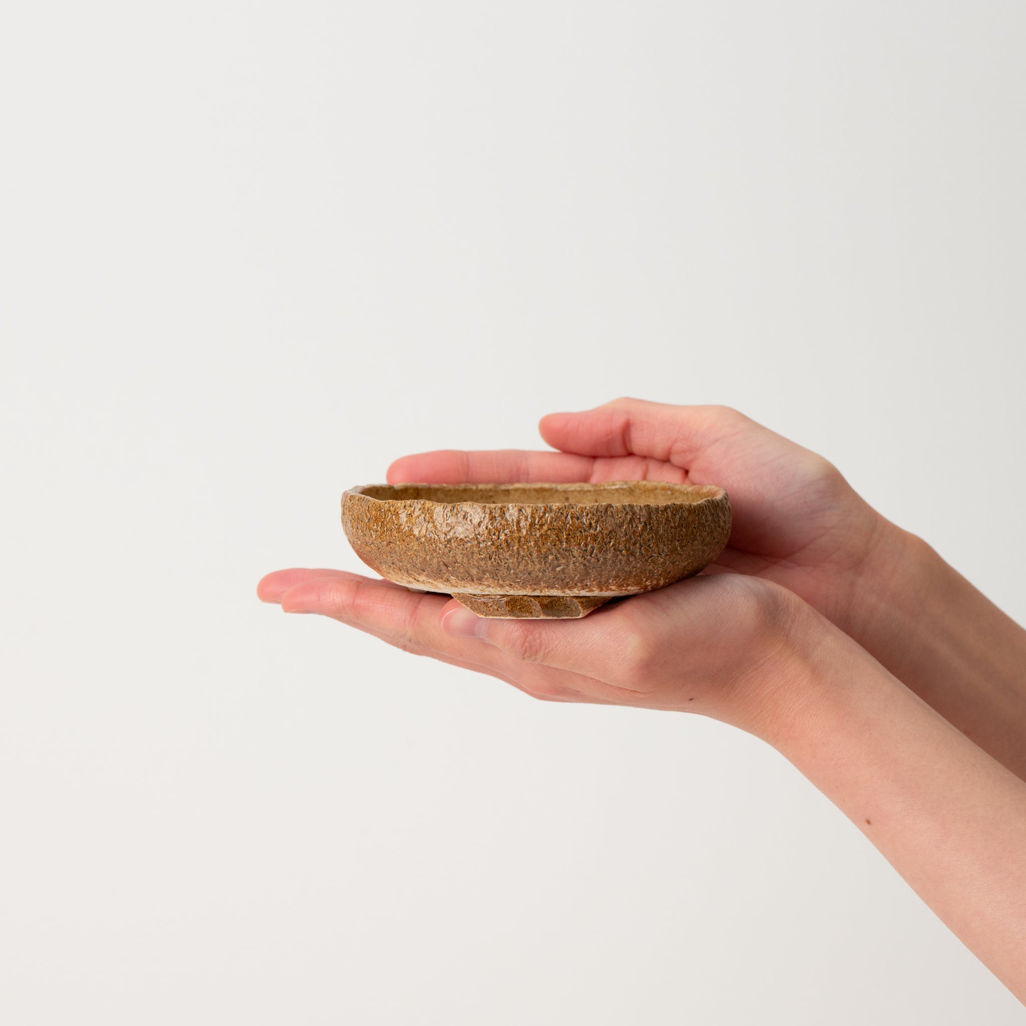 Naginowa Irabo Round Shape BANKO Ware Japanese Bonsai Pot 4.7 in.