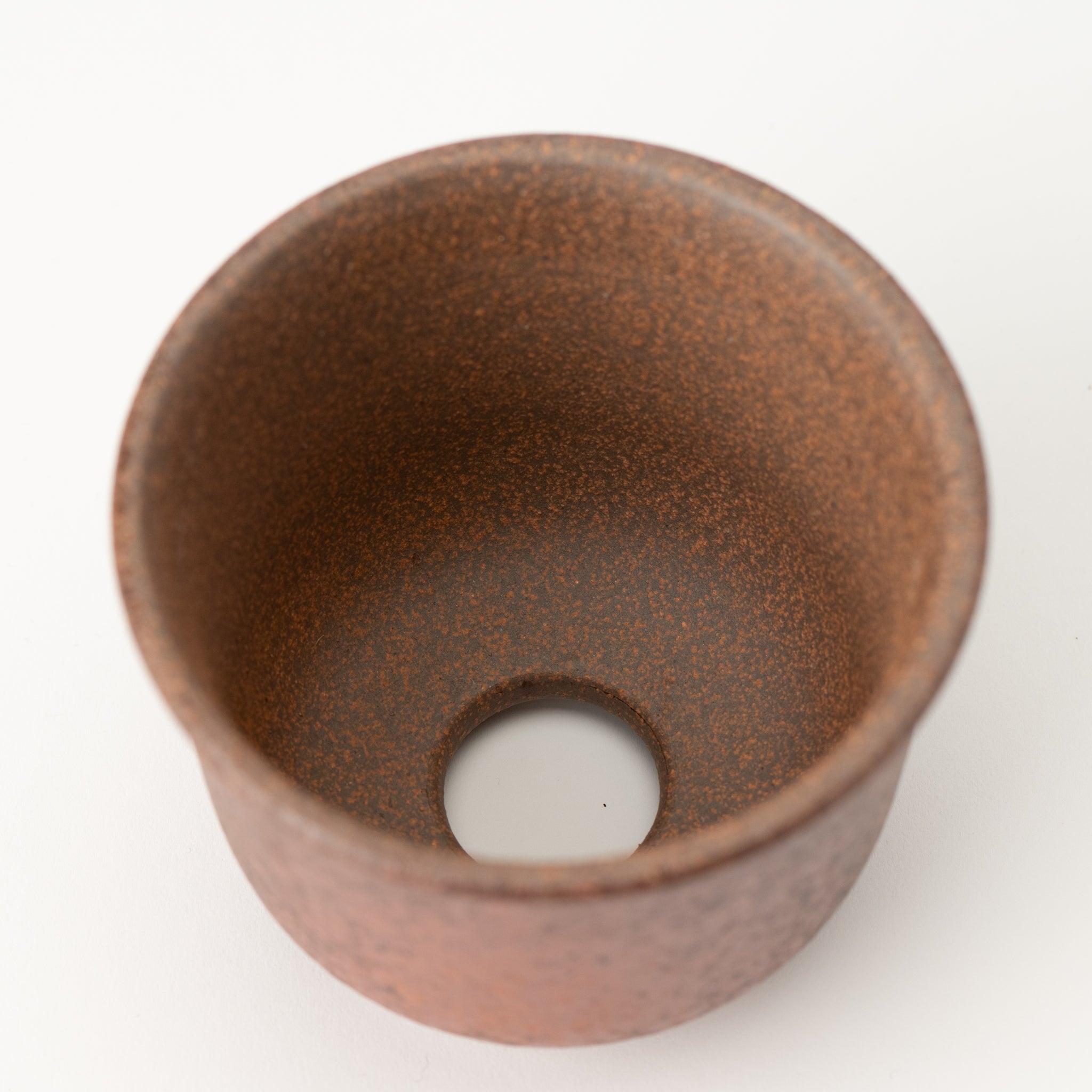 Naginowa Akafuki Rounded BANKO Ware Japanese Bonsai Pot 4.6 in.
