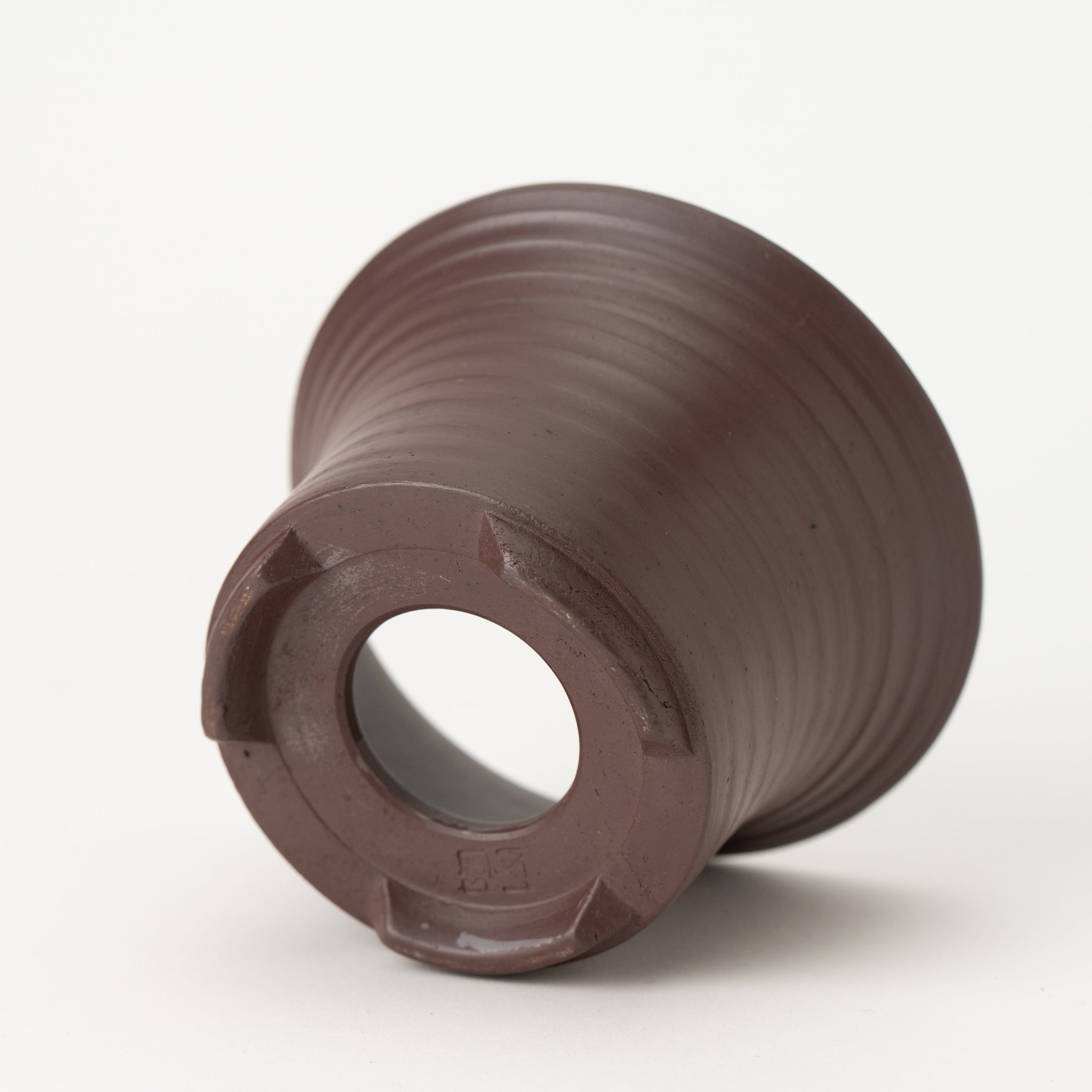 Naginowa Purple Mud Rounded BANKO Ware Japanese Bonsai Pot 4.4 in.