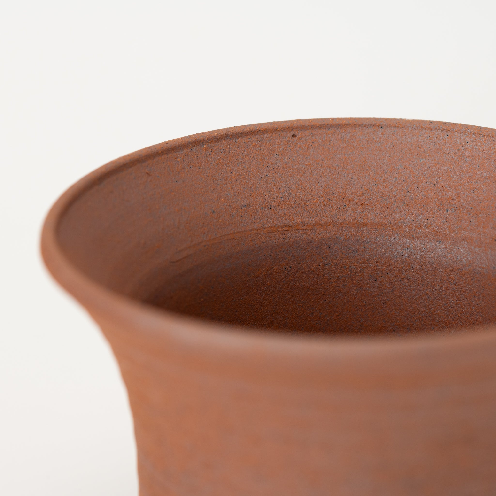 Naginowa Purple-Red Mud Rounded BANKO Ware Japanese Bonsai Pot 4.4 in.