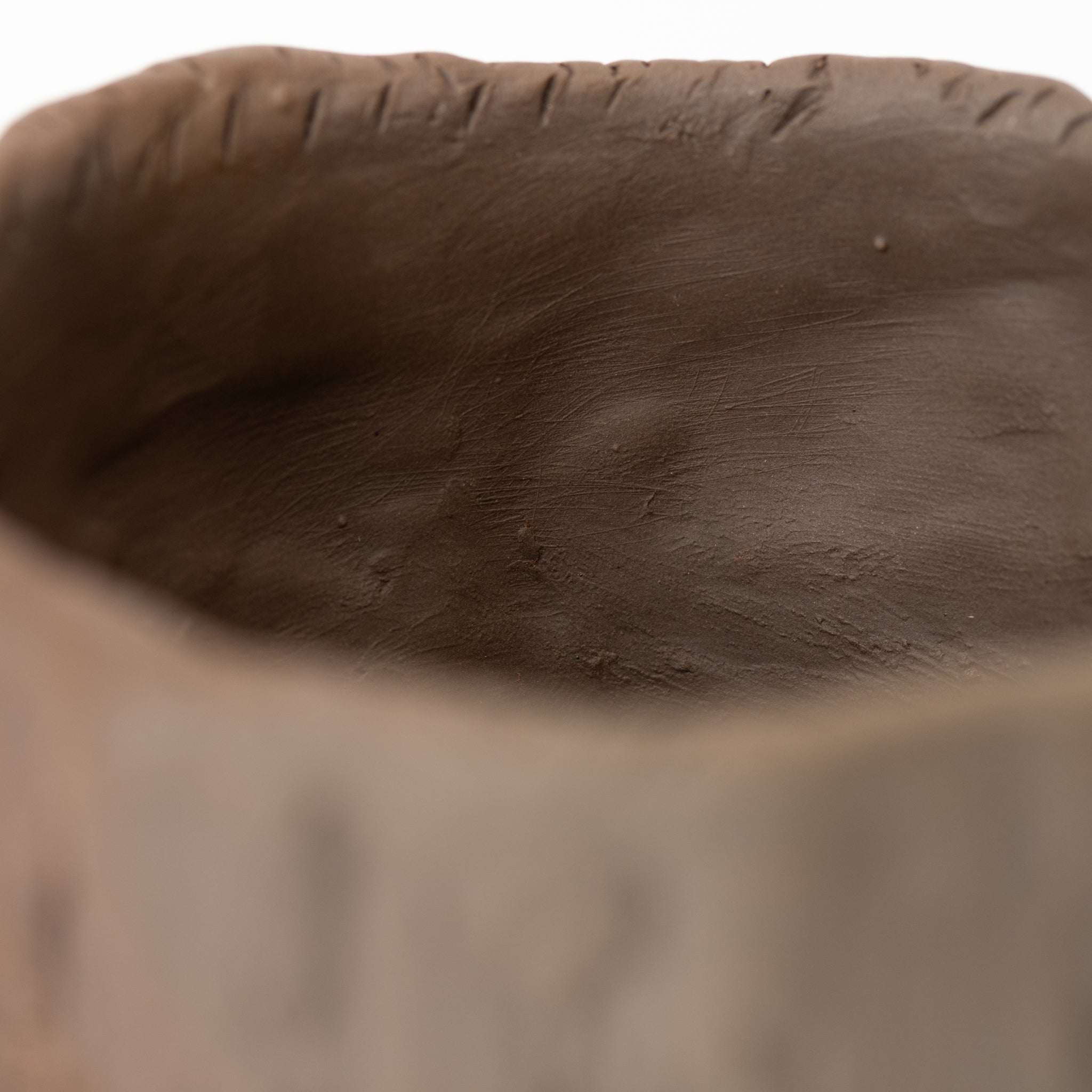 Naginowa Muddy Rock BANKO Ware Japanese Bonsai Pot 4.9 in.