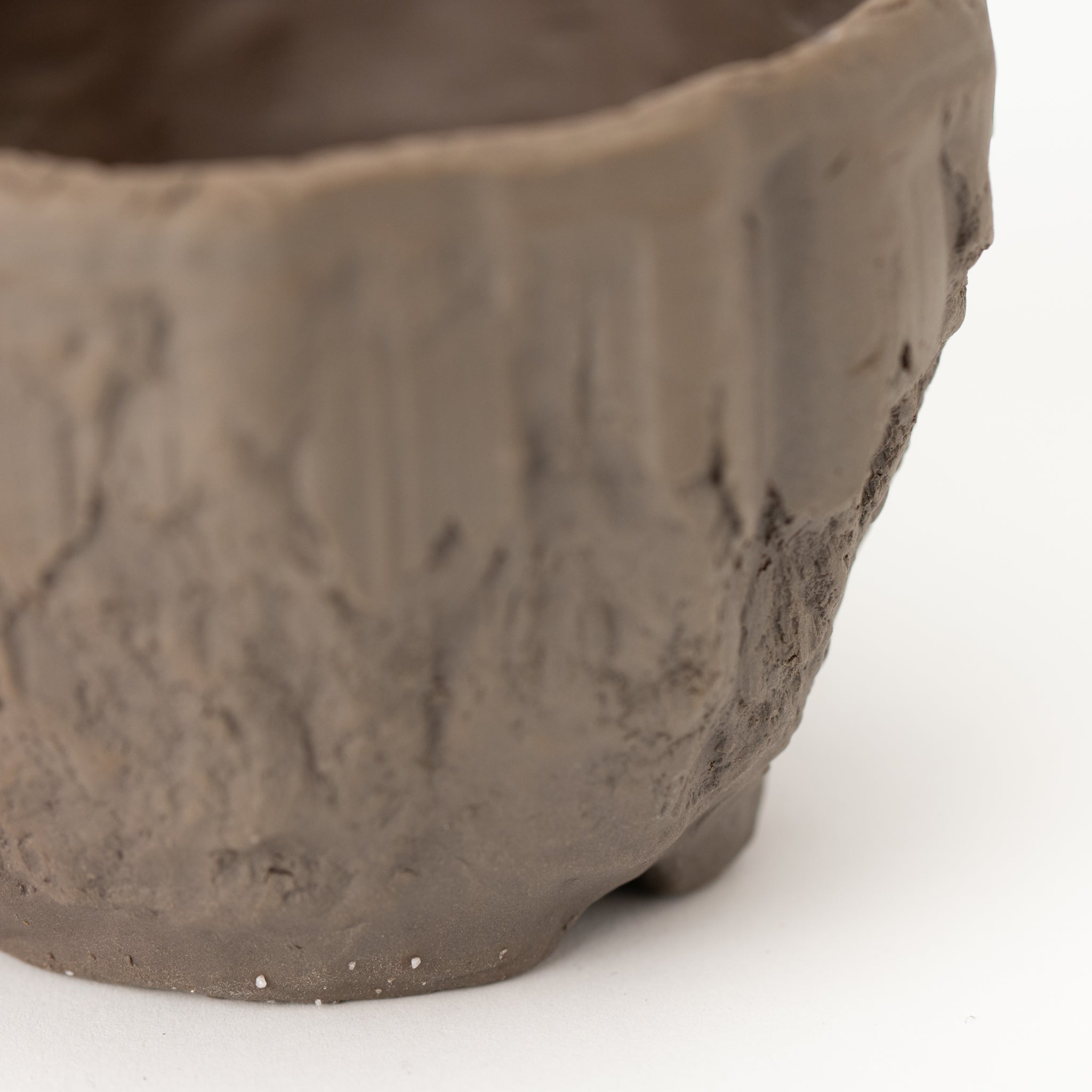 Naginowa Muddy Rock BANKO Ware Japanese Bonsai Pot 4.9 in.