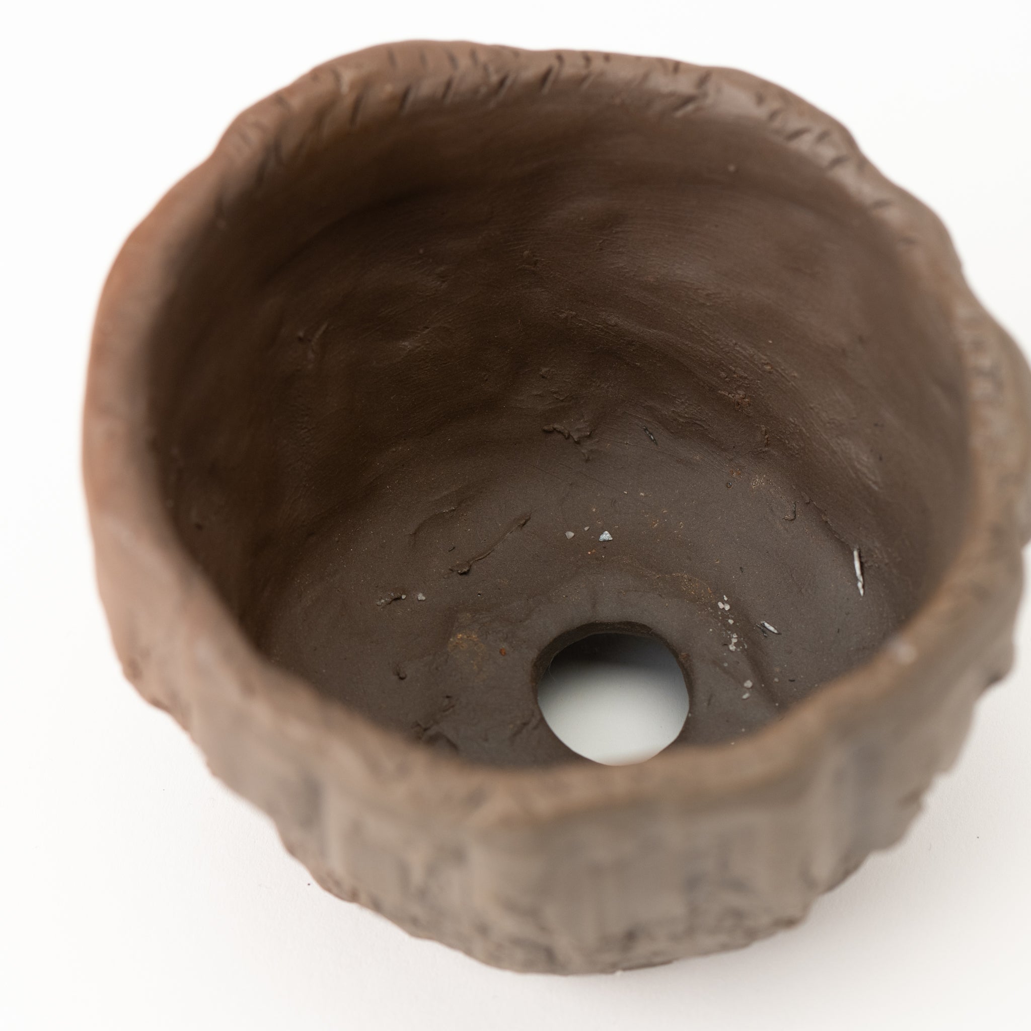 Naginowa Muddy Rock BANKO Ware Japanese Bonsai Pot 4.9 in.