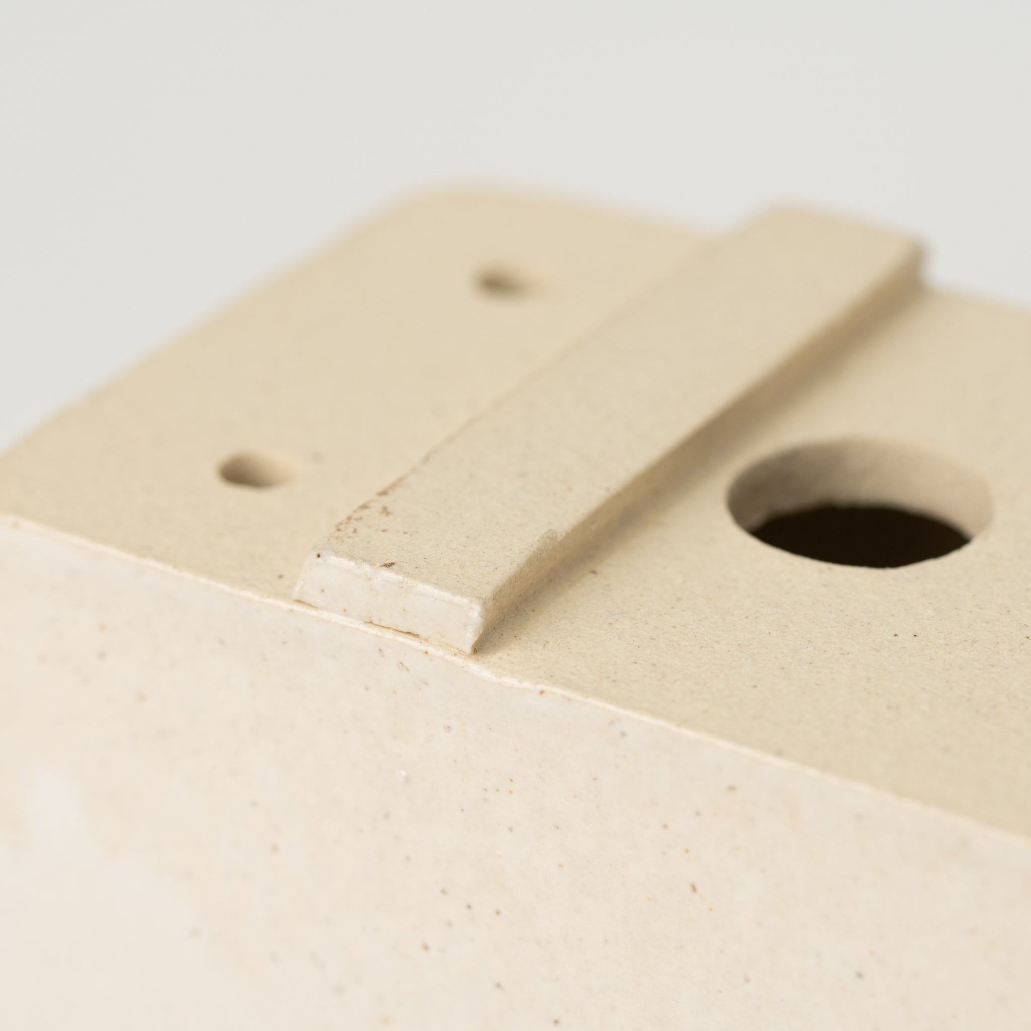 Naginowa White Longhorn Large BANKO Ware Japanese Bonsai Pot 9.1in.