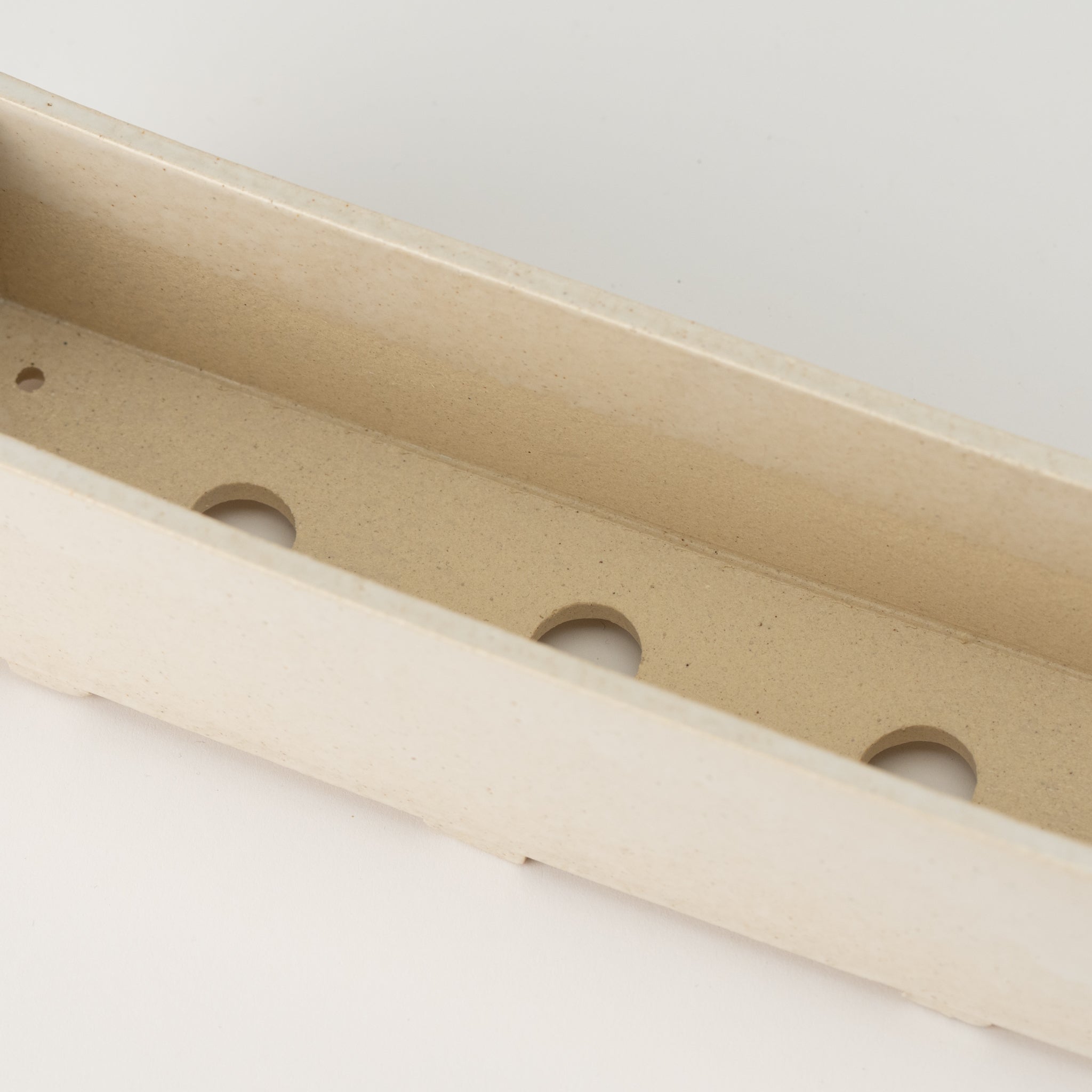 Naginowa White Longhorn Large BANKO Ware Japanese Bonsai Pot 9.1in.