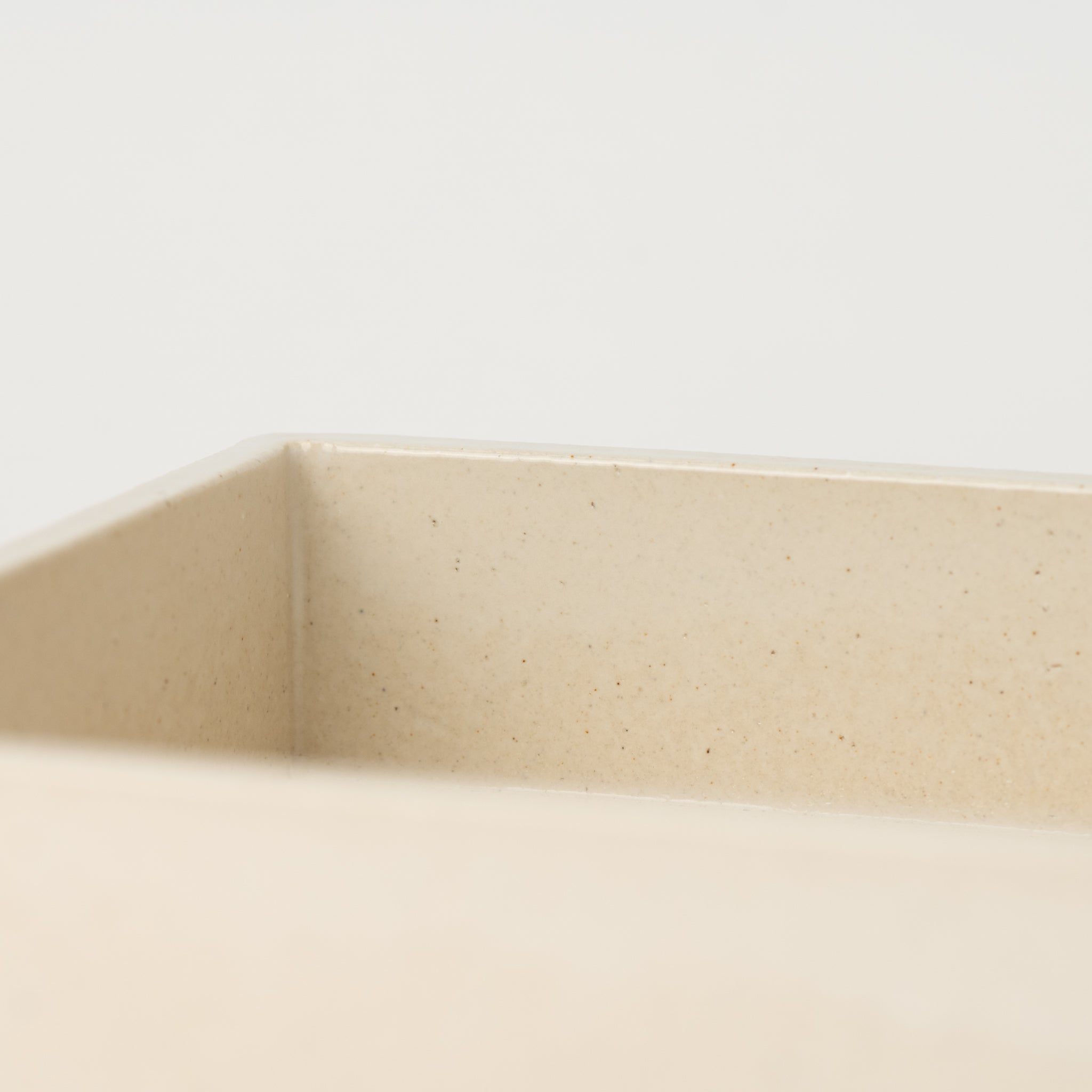 Naginowa White Square BANKO Ware Japanese Bonsai Pot 5.9 in.