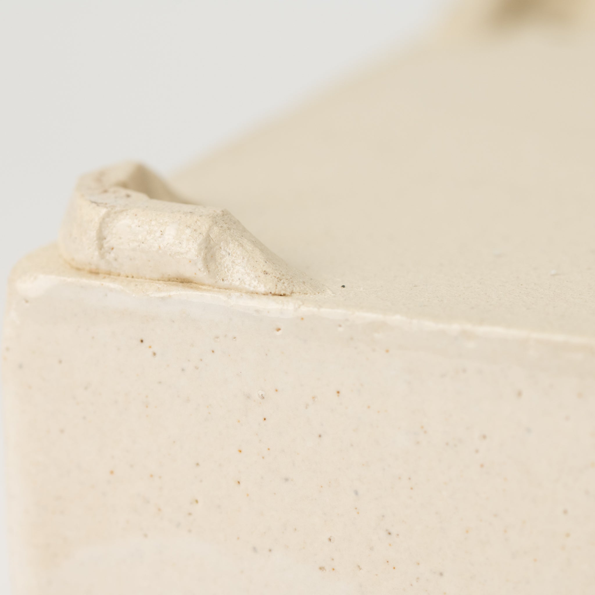 Naginowa White Square BANKO Ware Japanese Bonsai Pot 5.9 in.