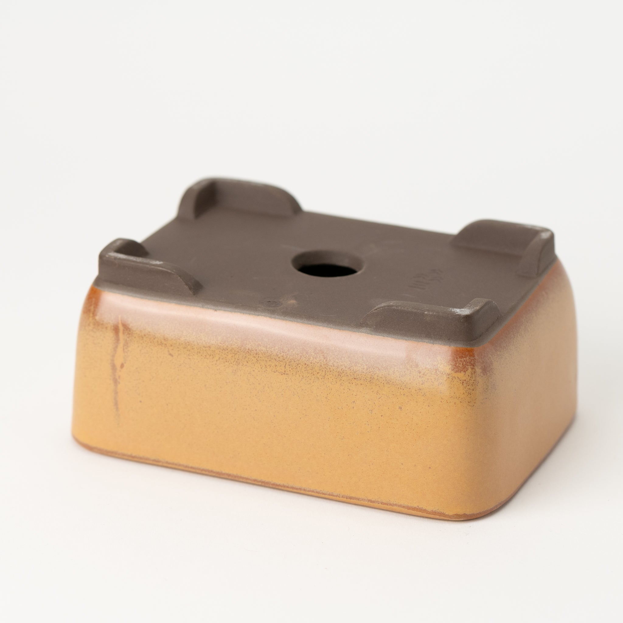 Naginowa Yellow Nadir BANKO Ware Japanese Bonsai Pot 5.4 in.