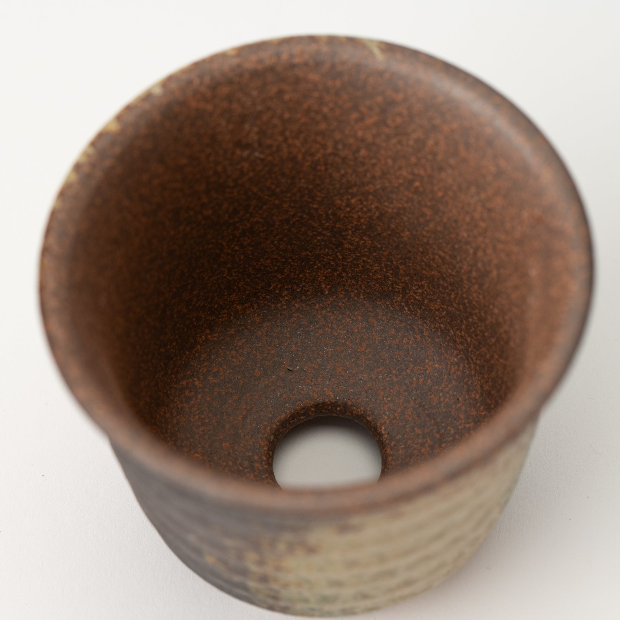 Naginowa Yubuki Corrugated BANKO Ware Japanese Bonsai Pot 3.6in.