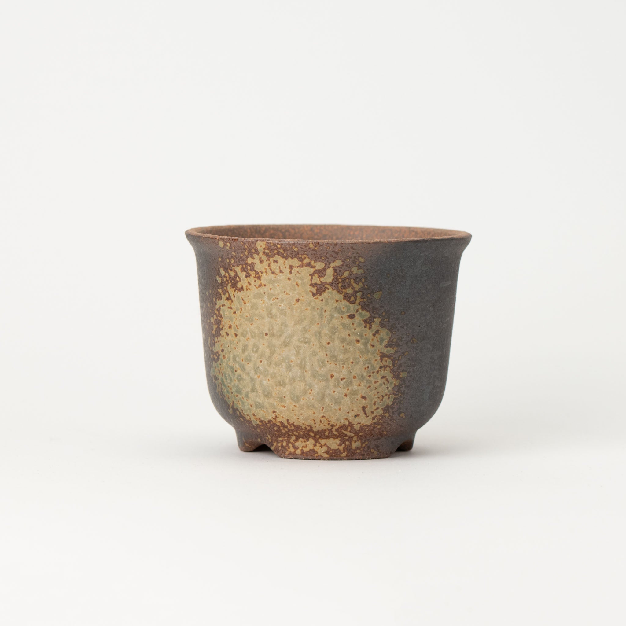 Naginowa Yubuki Rounded BANKO Ware Japanese Bonsai Pot 4.3 in.