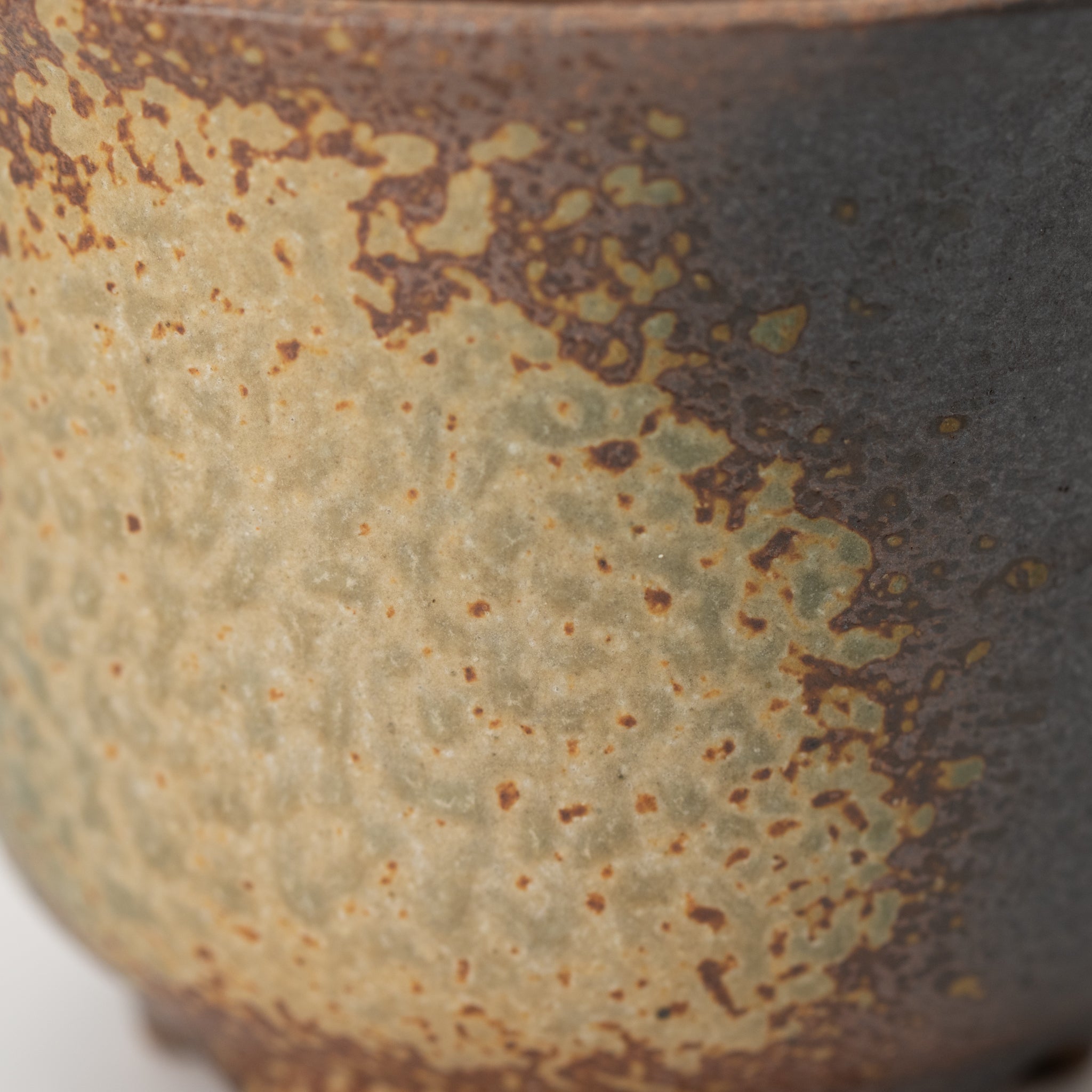 Naginowa Yubuki Rounded BANKO Ware Japanese Bonsai Pot 4.3 in.