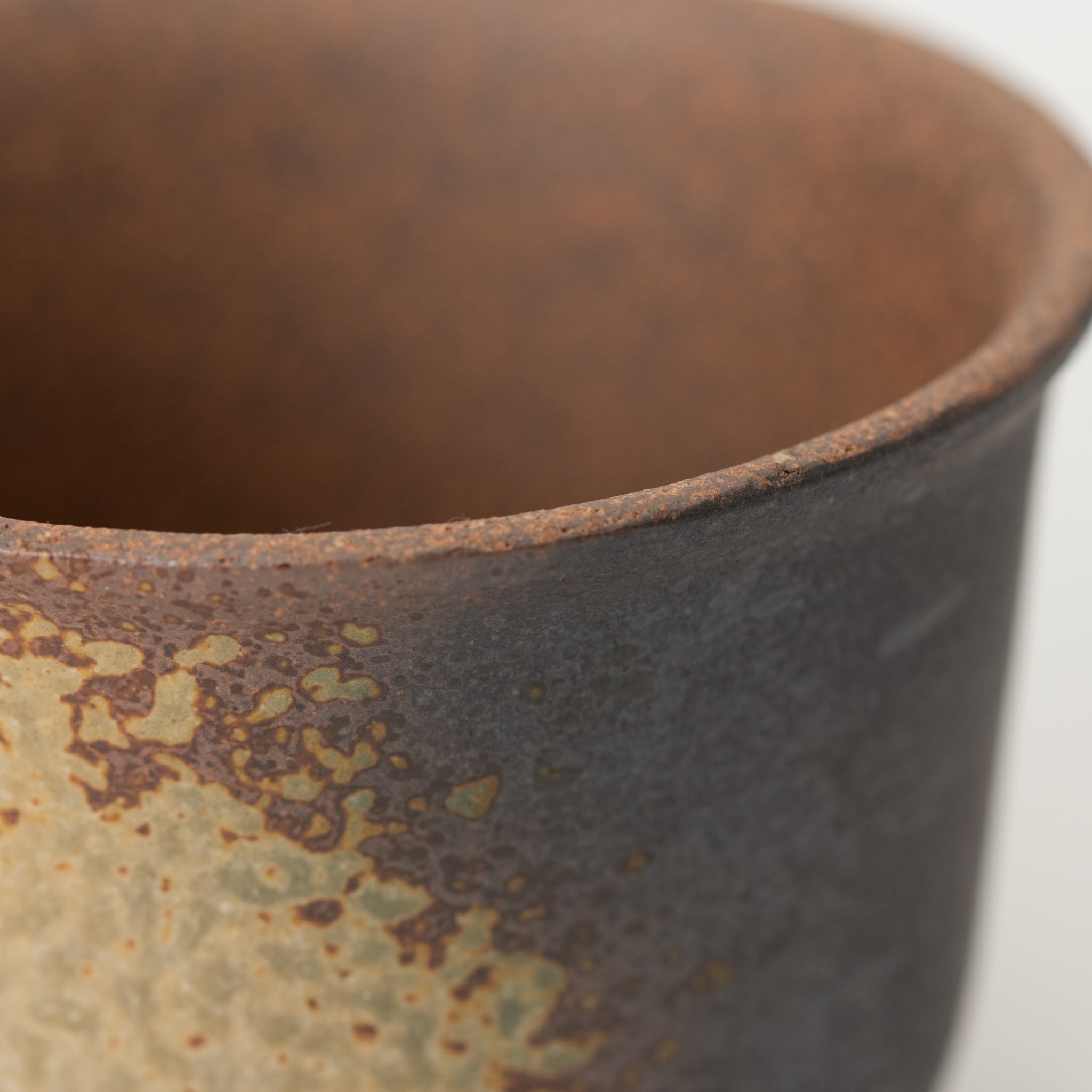 Naginowa Yubuki Rounded BANKO Ware Japanese Bonsai Pot 4.3 in.