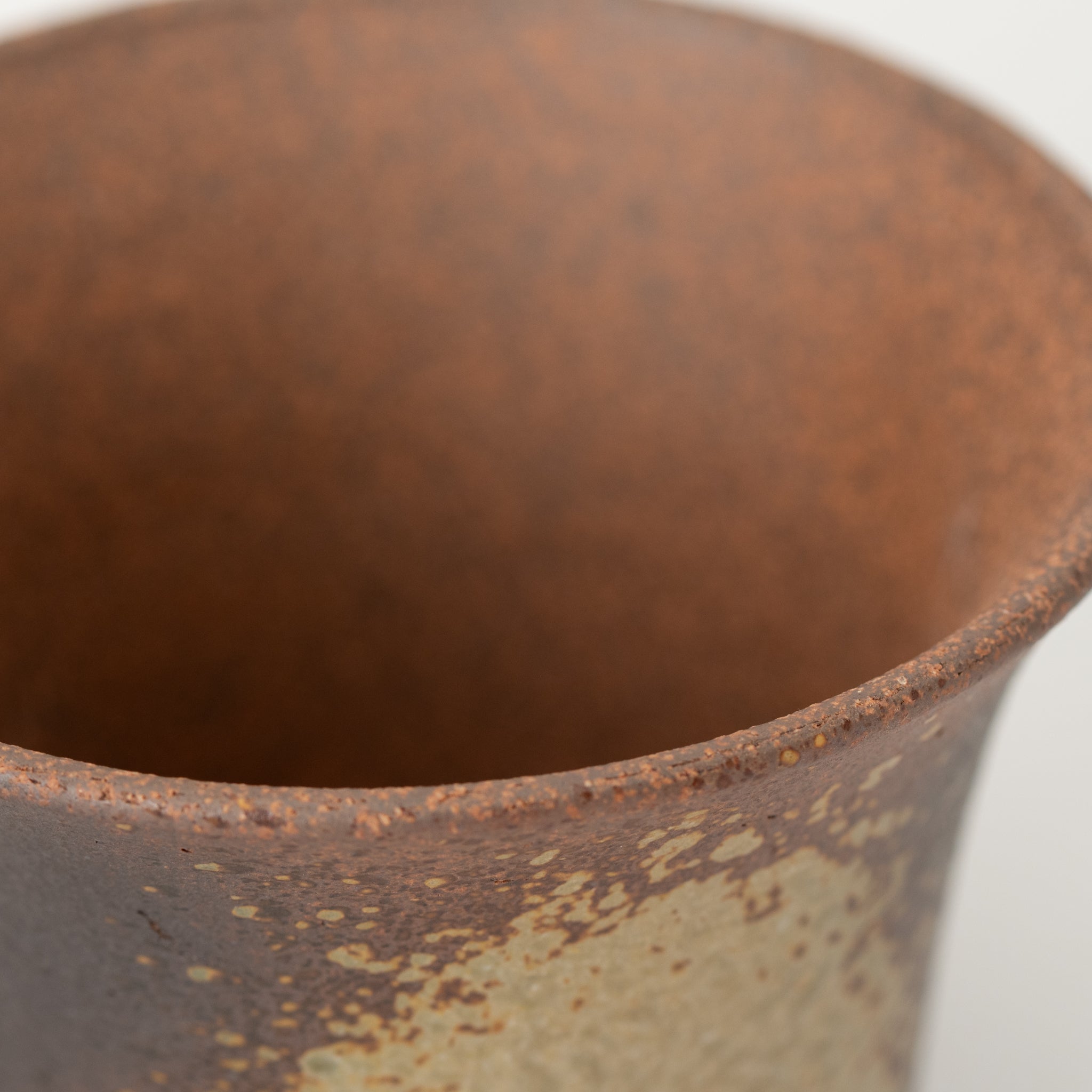 Naginowa Yubuki Warped BANKO Ware Japanese Bonsai Pot 4.3 in.