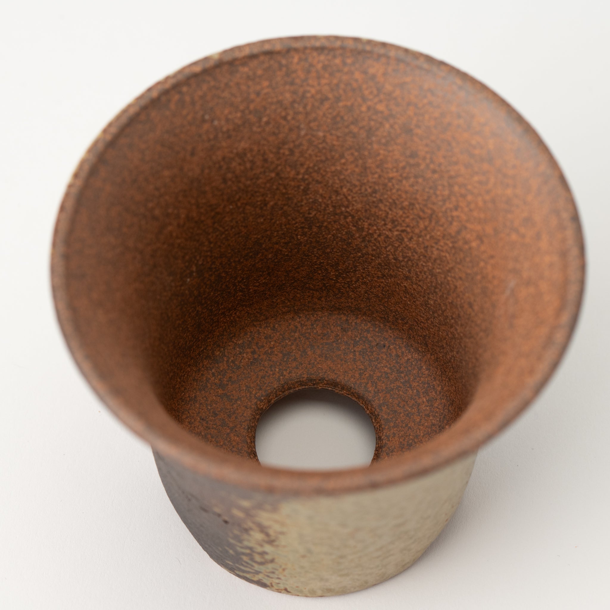 Naginowa Yubuki Warped BANKO Ware Japanese Bonsai Pot 4.3 in.