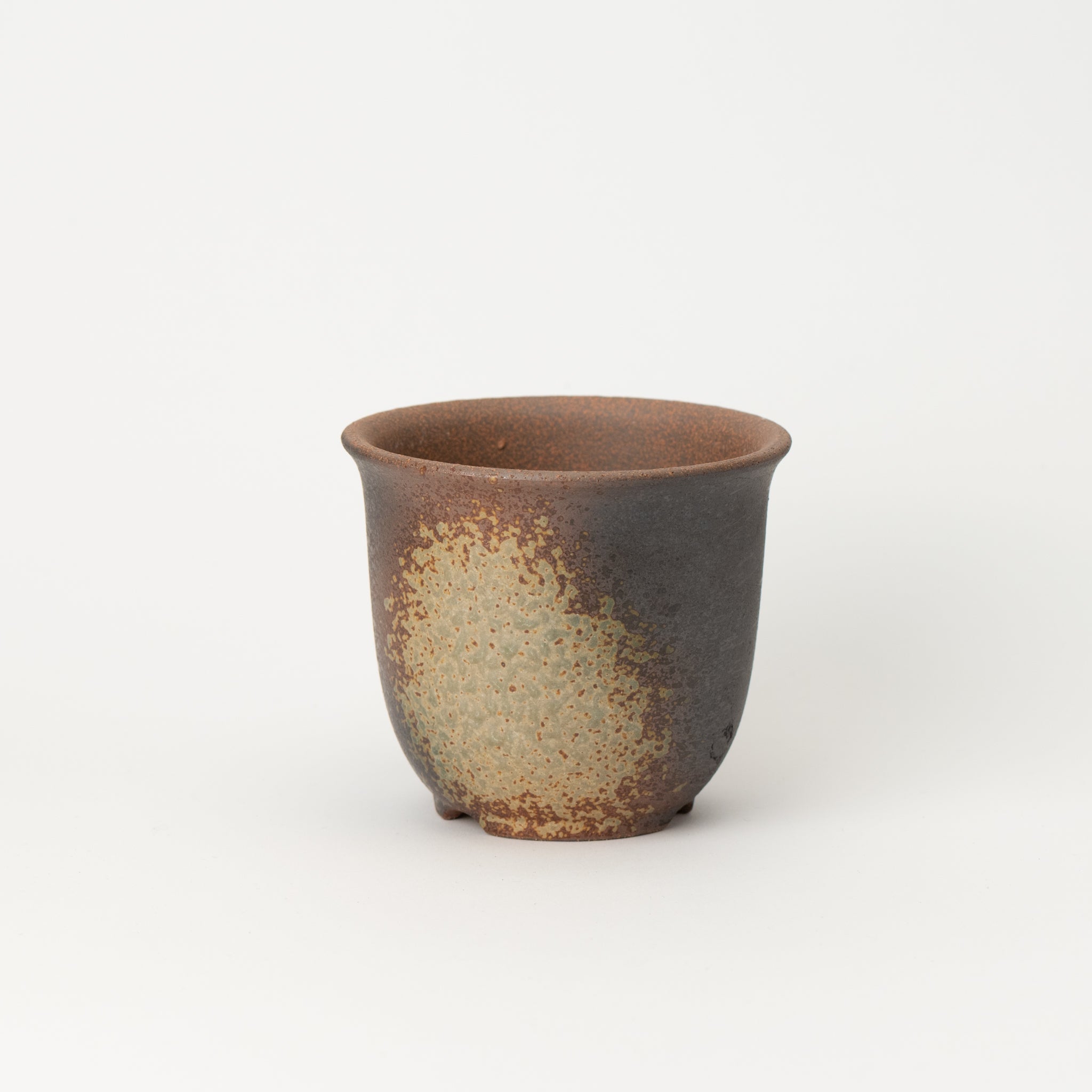 Naginowa Yubuki Deep Rounded BANKO Ware Japanese Bonsai Pot 4.7 in.