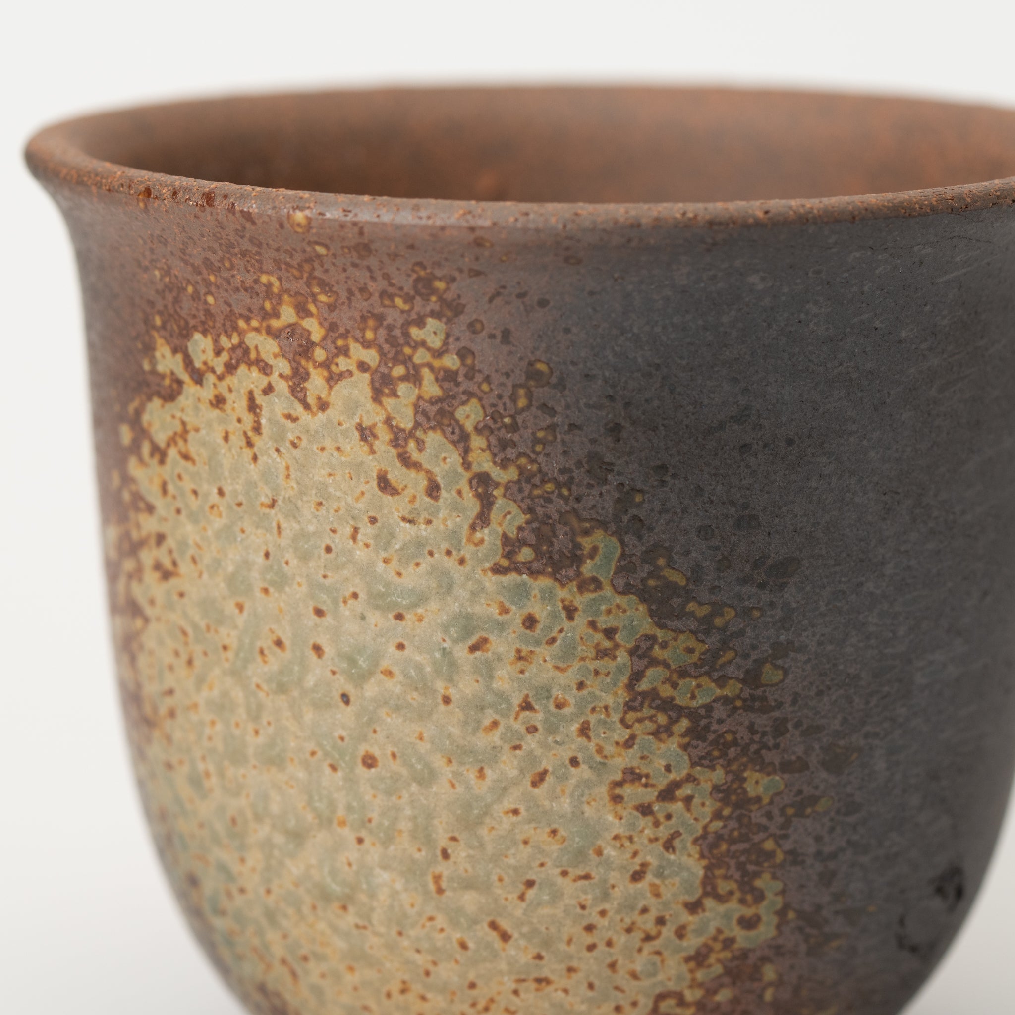 Naginowa Yubuki Deep Rounded BANKO Ware Japanese Bonsai Pot 4.7 in.