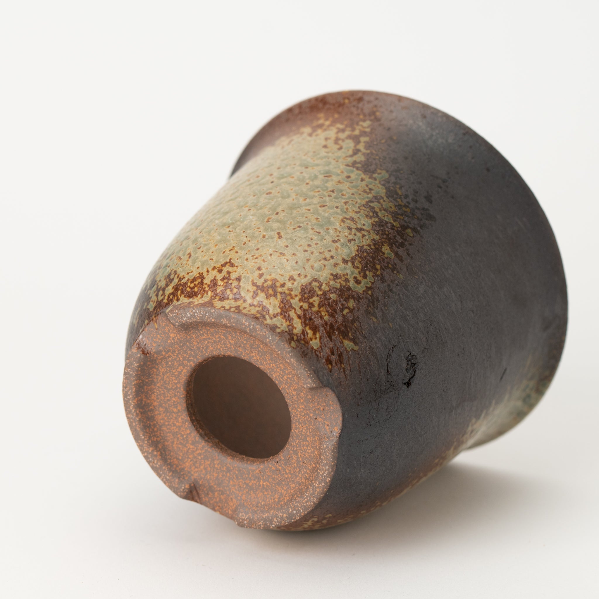 Naginowa Yubuki Deep Rounded BANKO Ware Japanese Bonsai Pot 4.7 in.