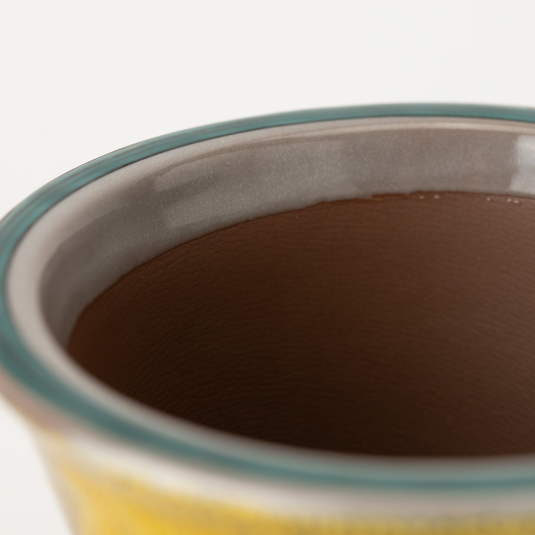 Naginowa Kutani Ware Yoshidaya Omoto Japanese Bonsai Pot 4.9 in.