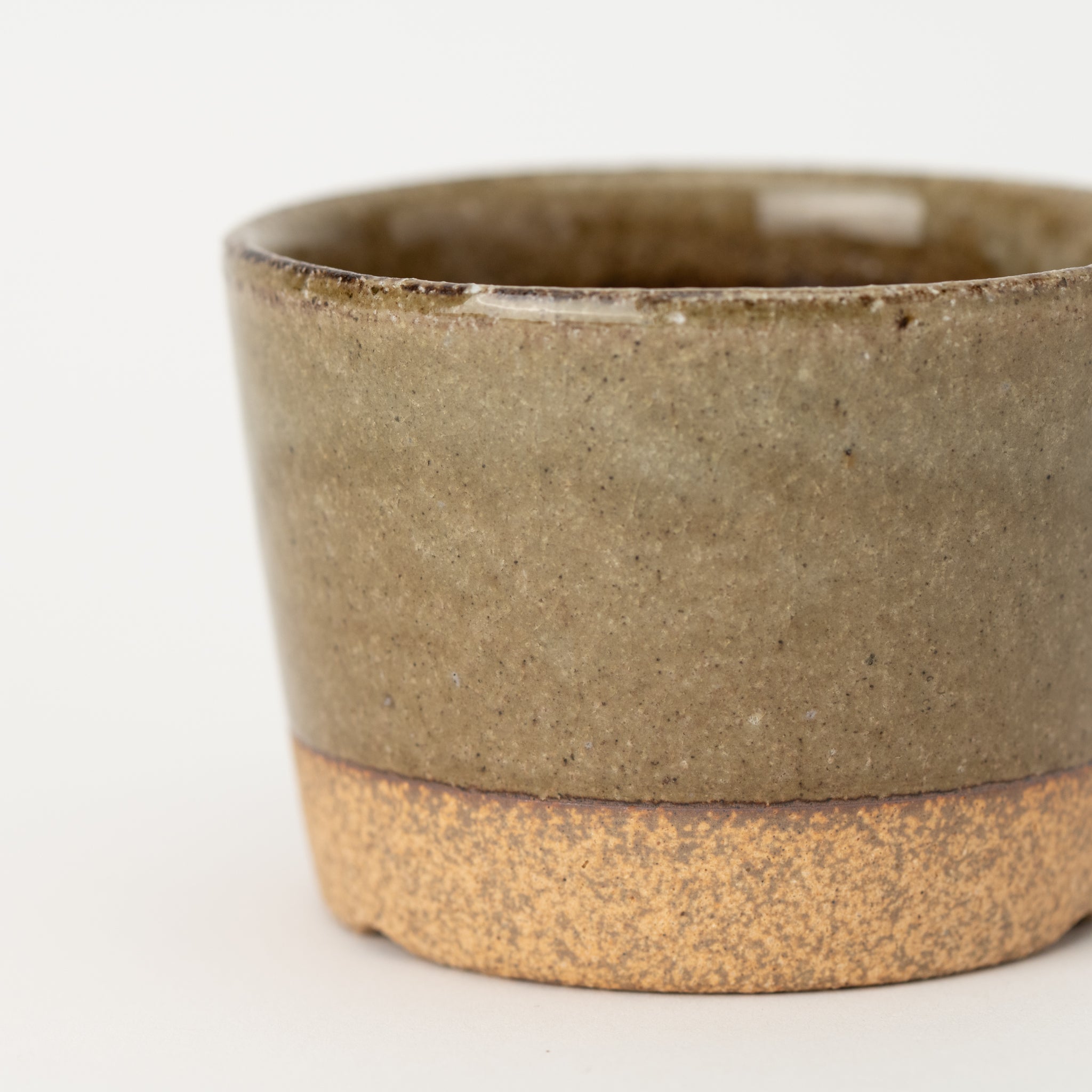 Naginowa Kutani Ware Glass Japanese Bonsai Pot 3.5 in.