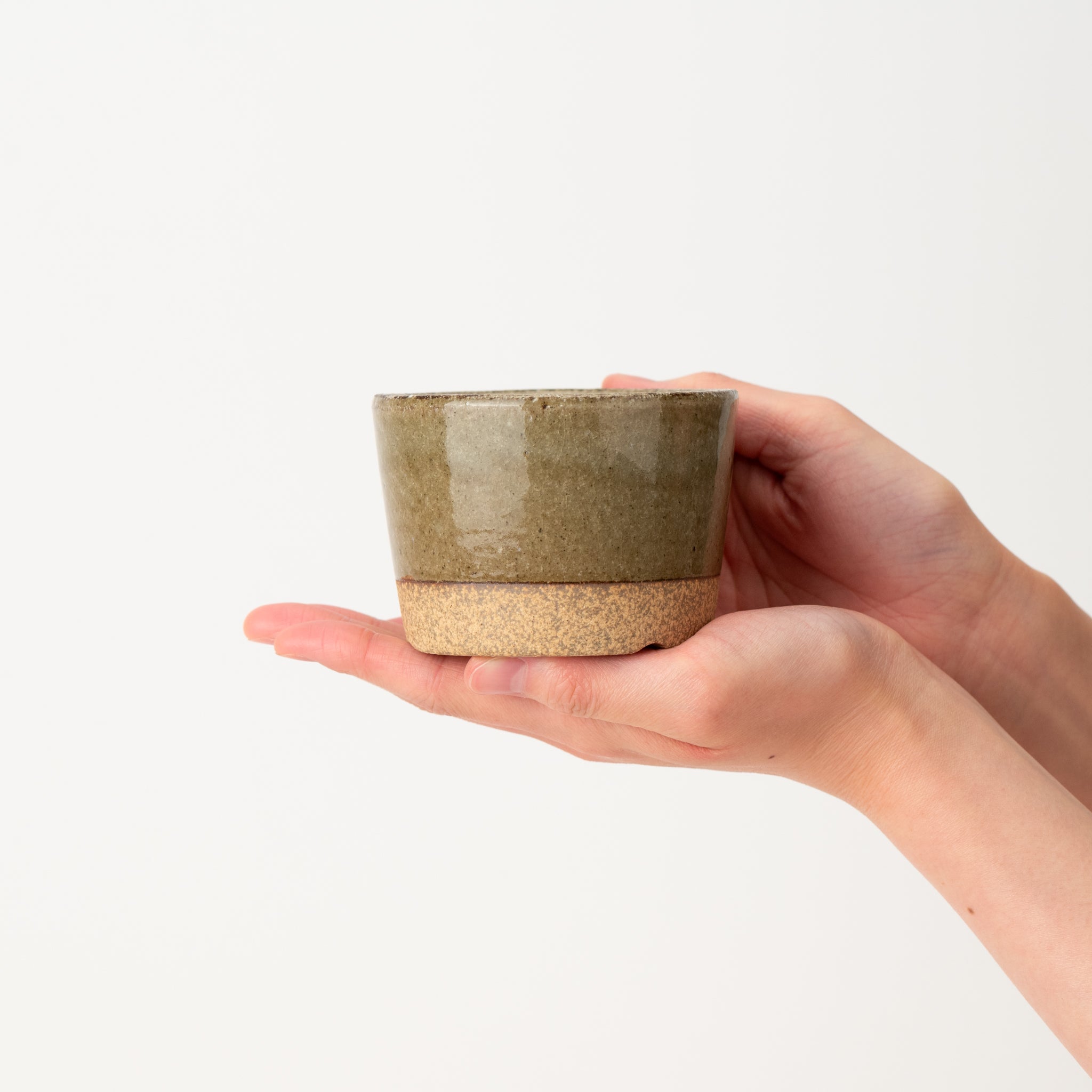 Naginowa Kutani Ware Glass Japanese Bonsai Pot 3.5 in.