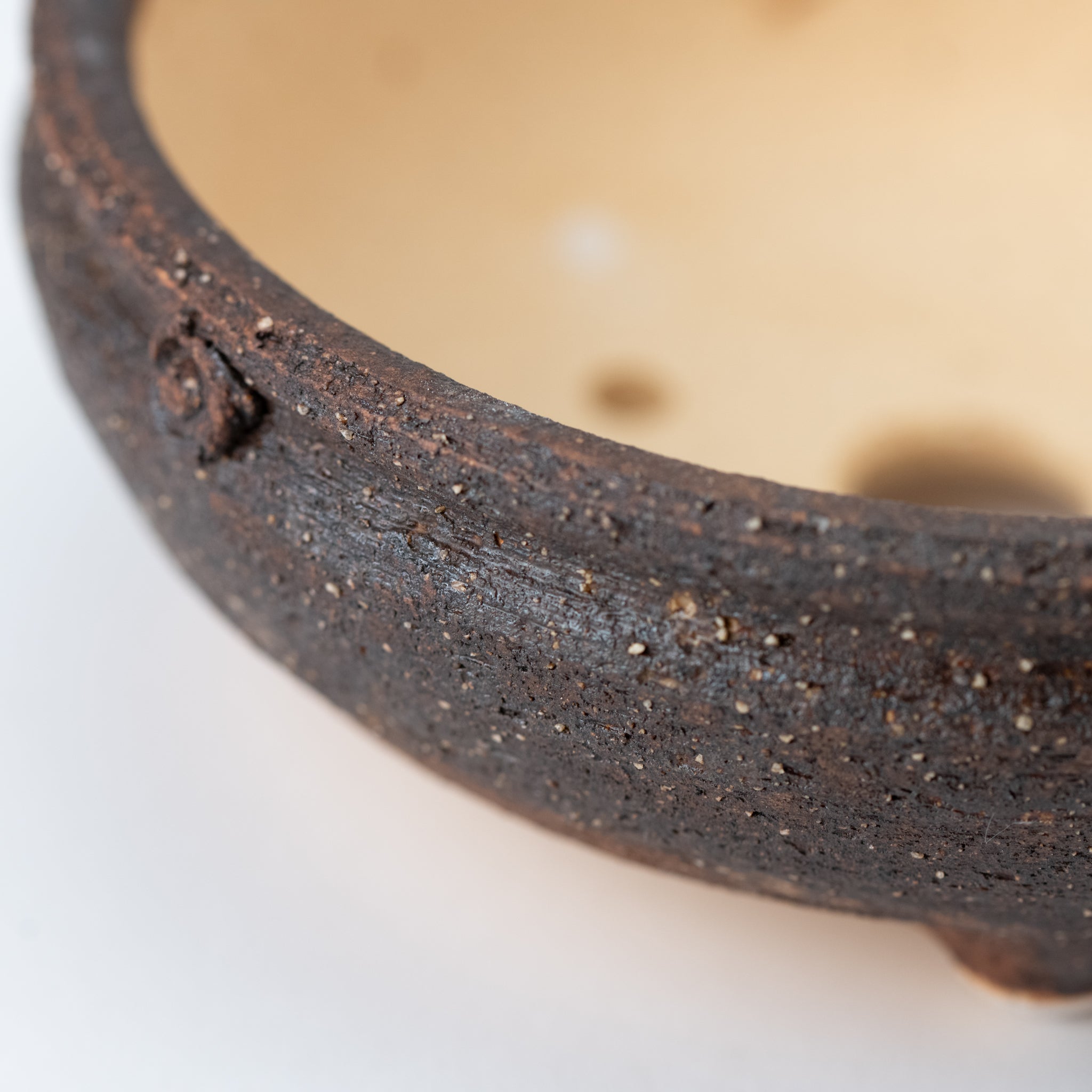 Naginowa Shigaraki Ware Komon Japanese Bonsai Pot Set of 3