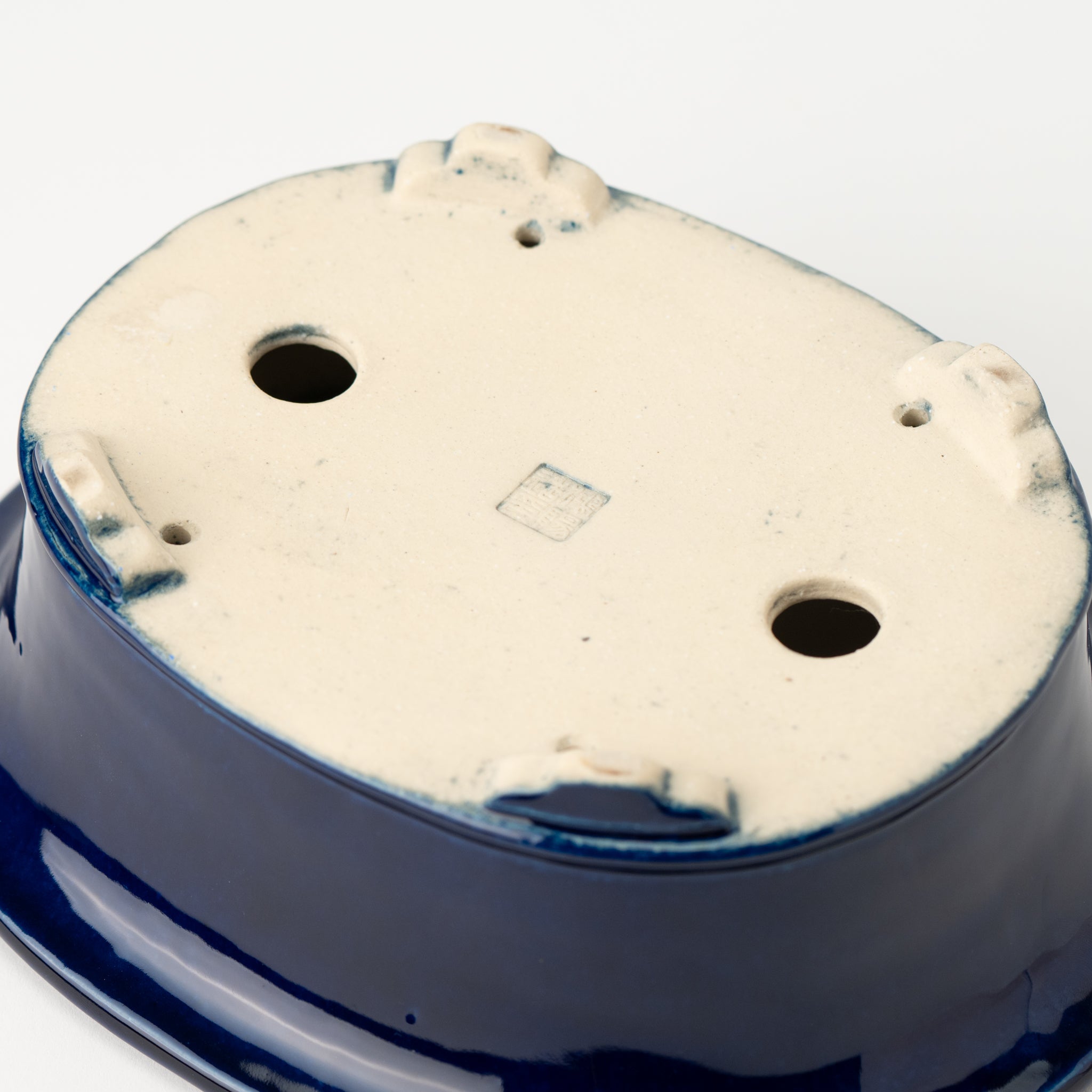 Kouyo Tokoname Ware Oval Blue Japanese Bonsai Pot