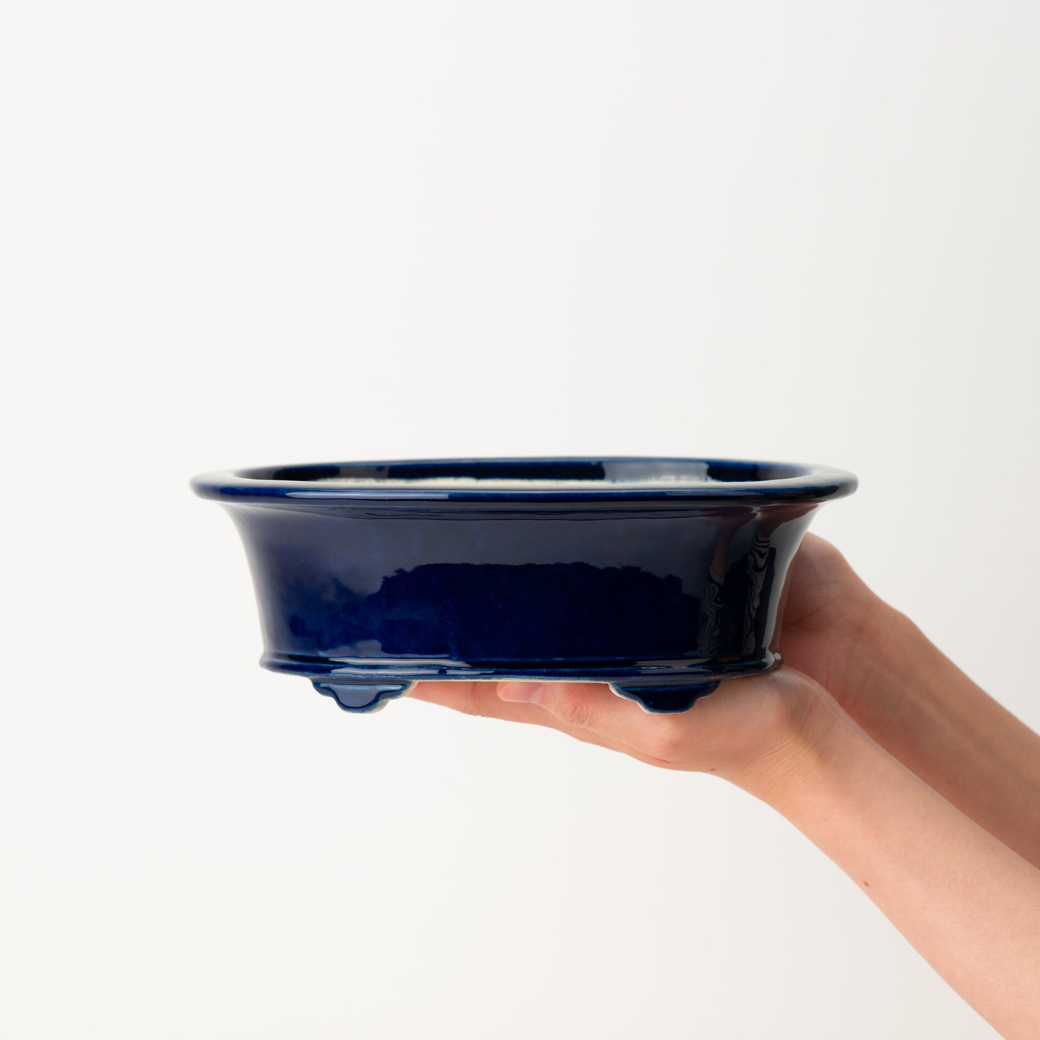 Kouyo Tokoname Ware Oval Blue Japanese Bonsai Pot