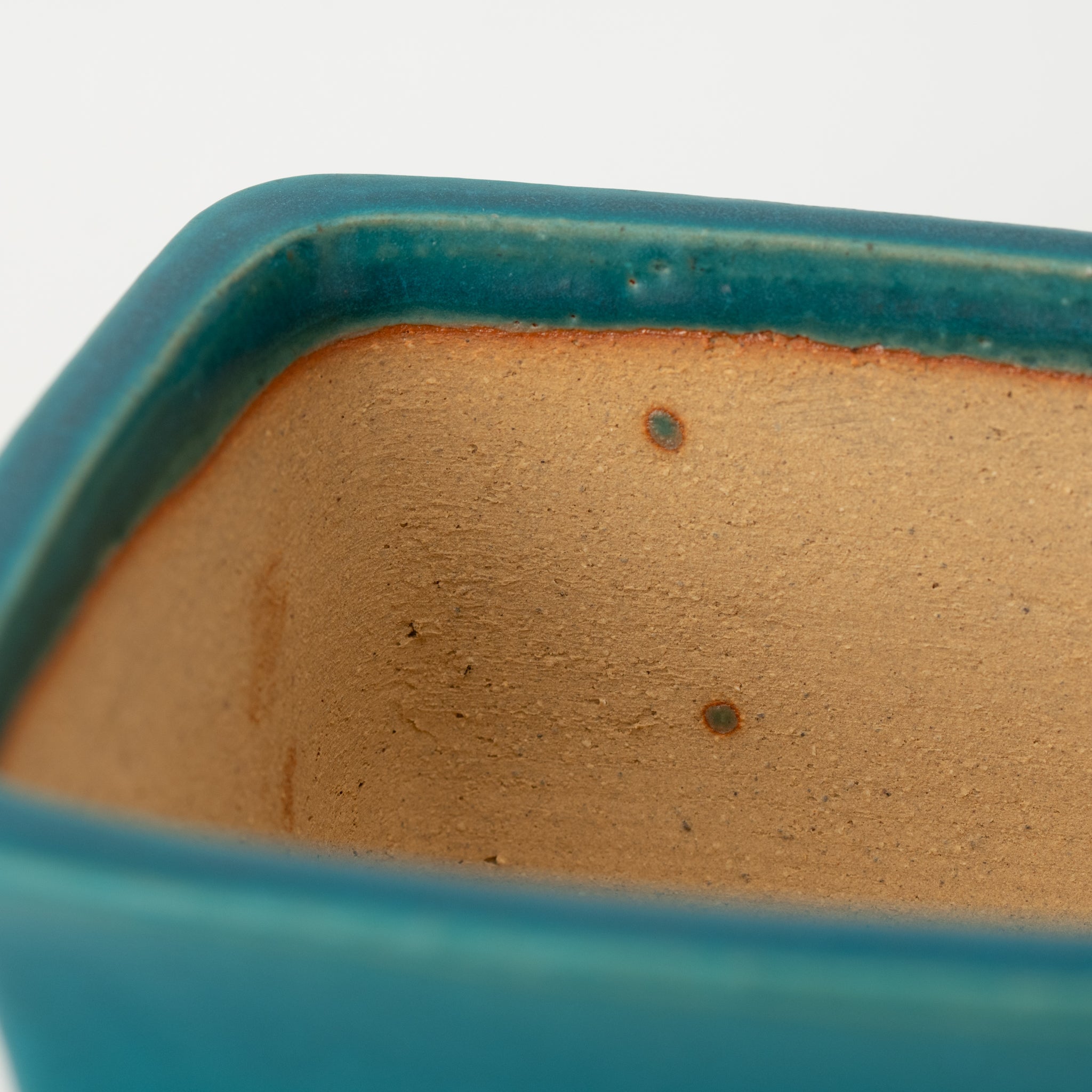 Shibakatsu Tokoname Ware Square Matte Blue Japanese Bonsai Pot