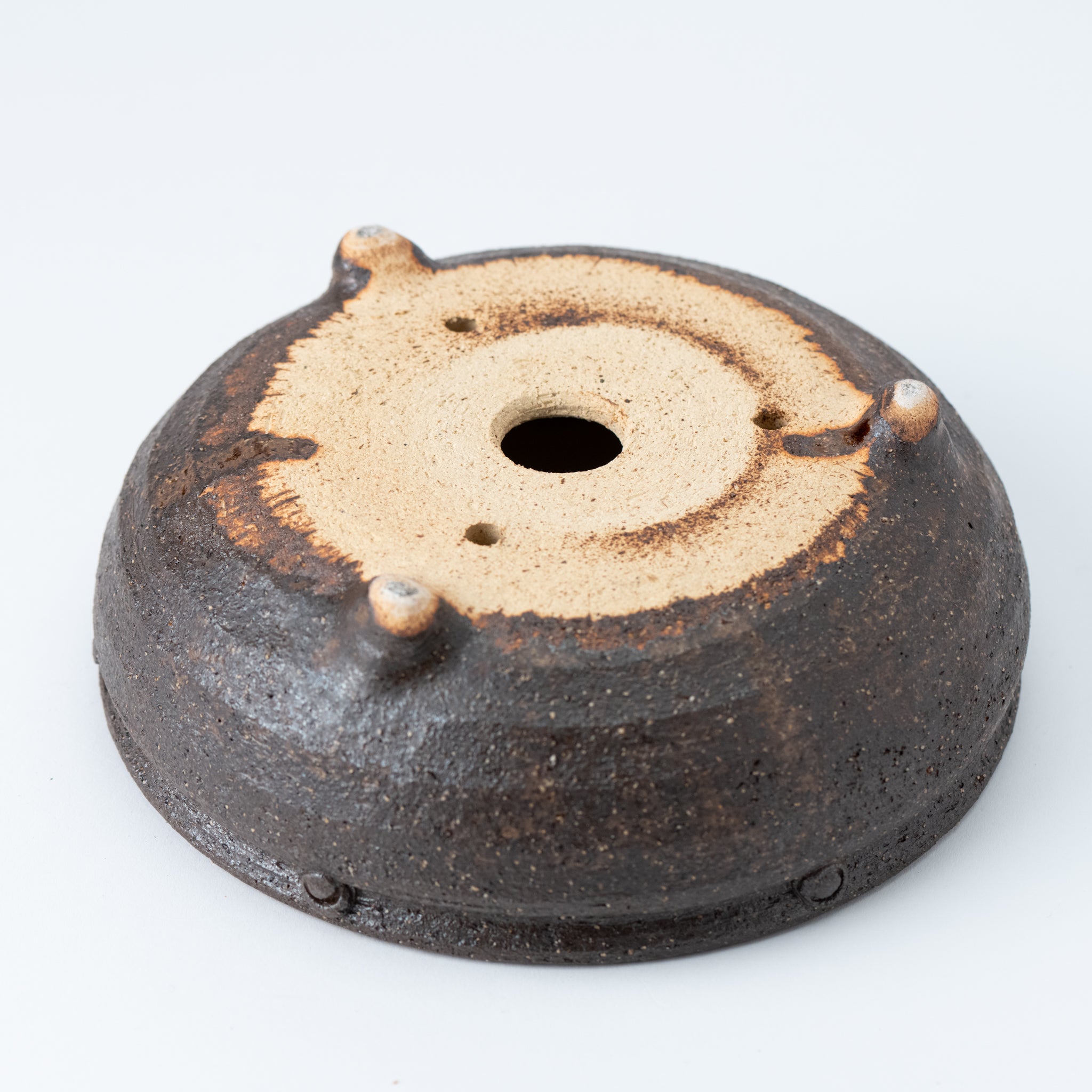 Naginowa Shigaraki Ware Komon Japanese Bonsai Pot Set of 3